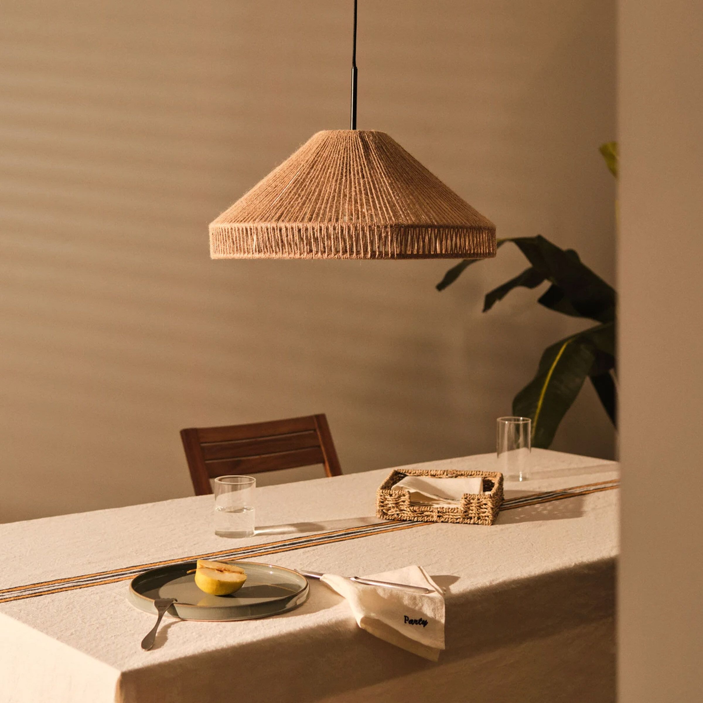 Pontos Jute Lampenkap van Kave Home – Ø45 cm, Naturel