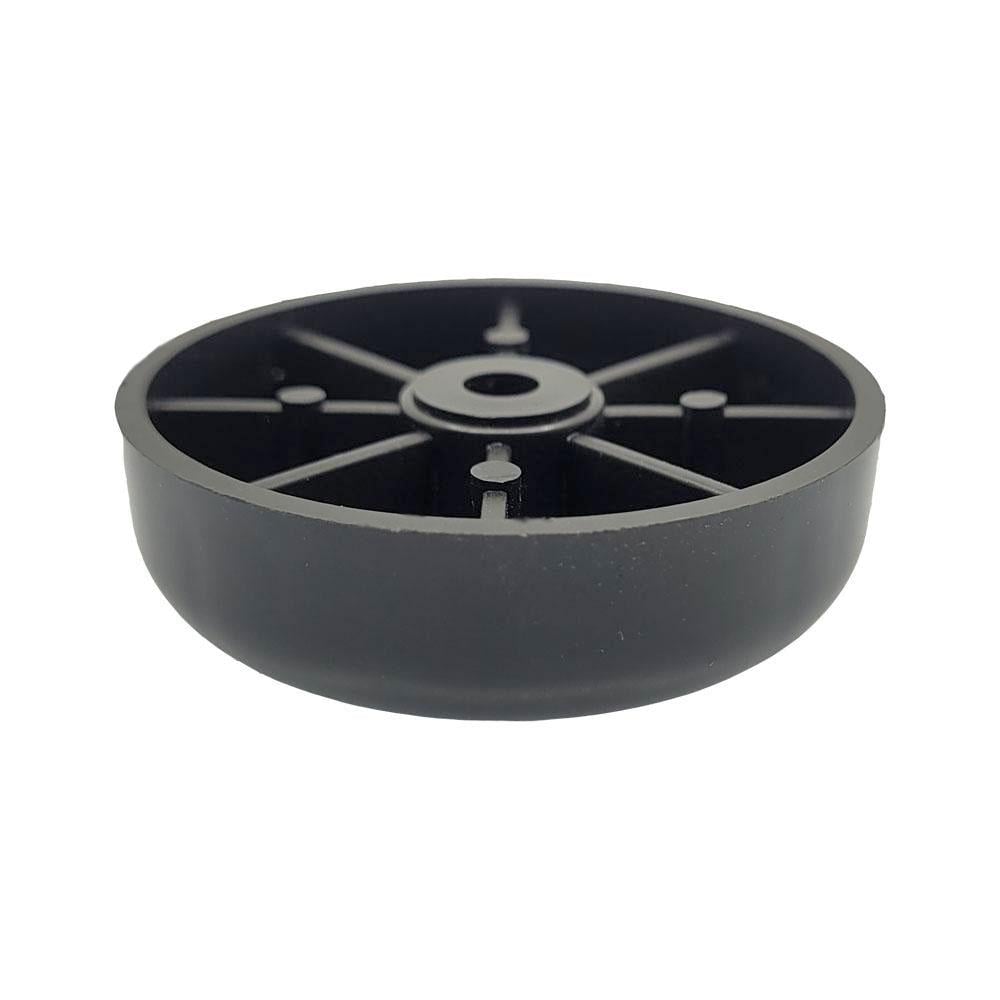 Premium zwarte meubelpoot van kunststof – 5 cm Ø, 1,5 cm hoog