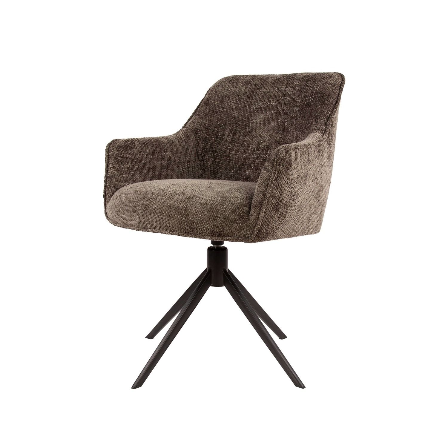 Pull Draaibare Armstoel in Taupe – Comfort en Stijl voor de Moderne Eetkamer