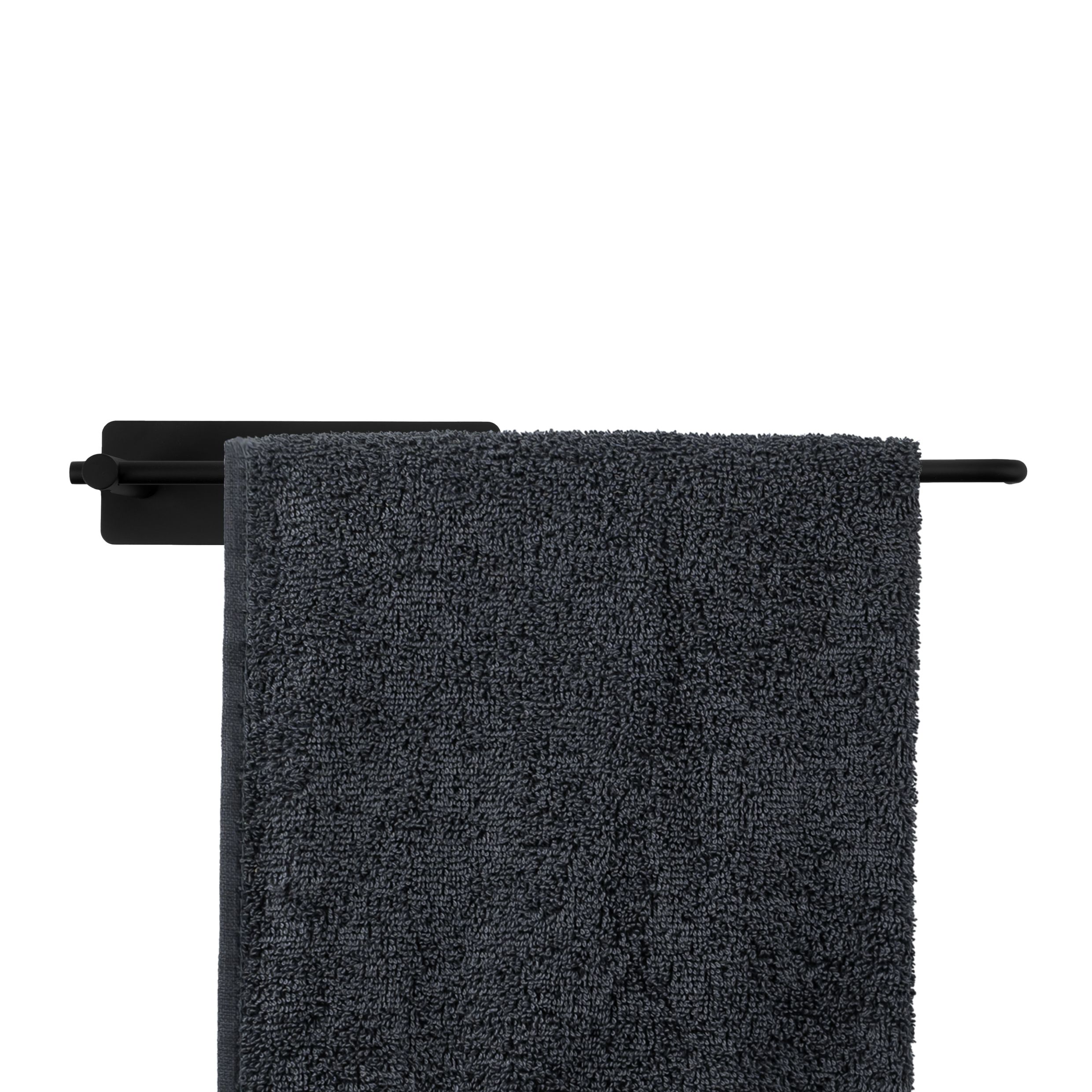 Q UVIO Handdoekhouder Zwart – Strak Metalen Design voor Badkamer & Keuken