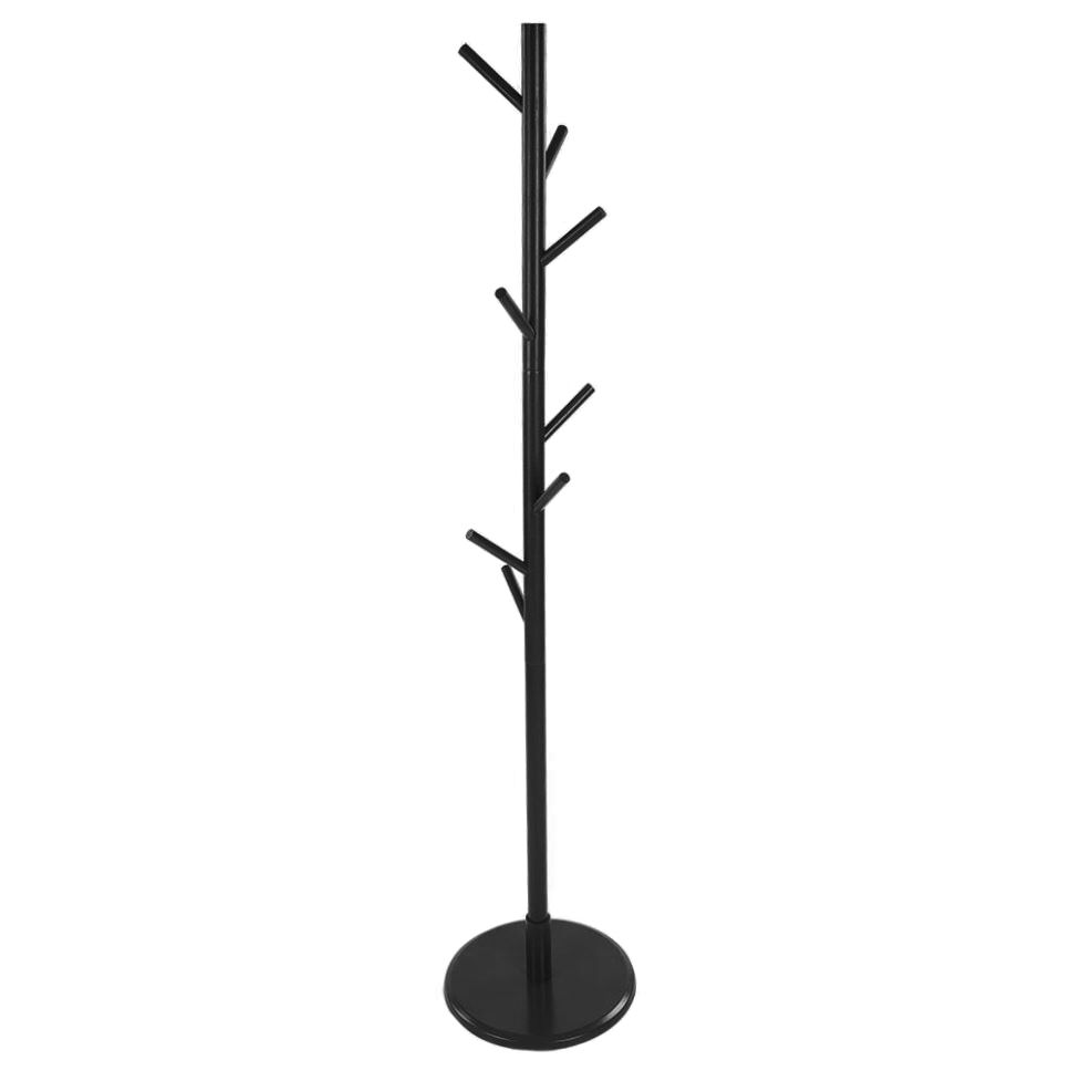Q UVIO Staande Kapstok Hout – 175 cm Hoog, 8 Haken, Zwart