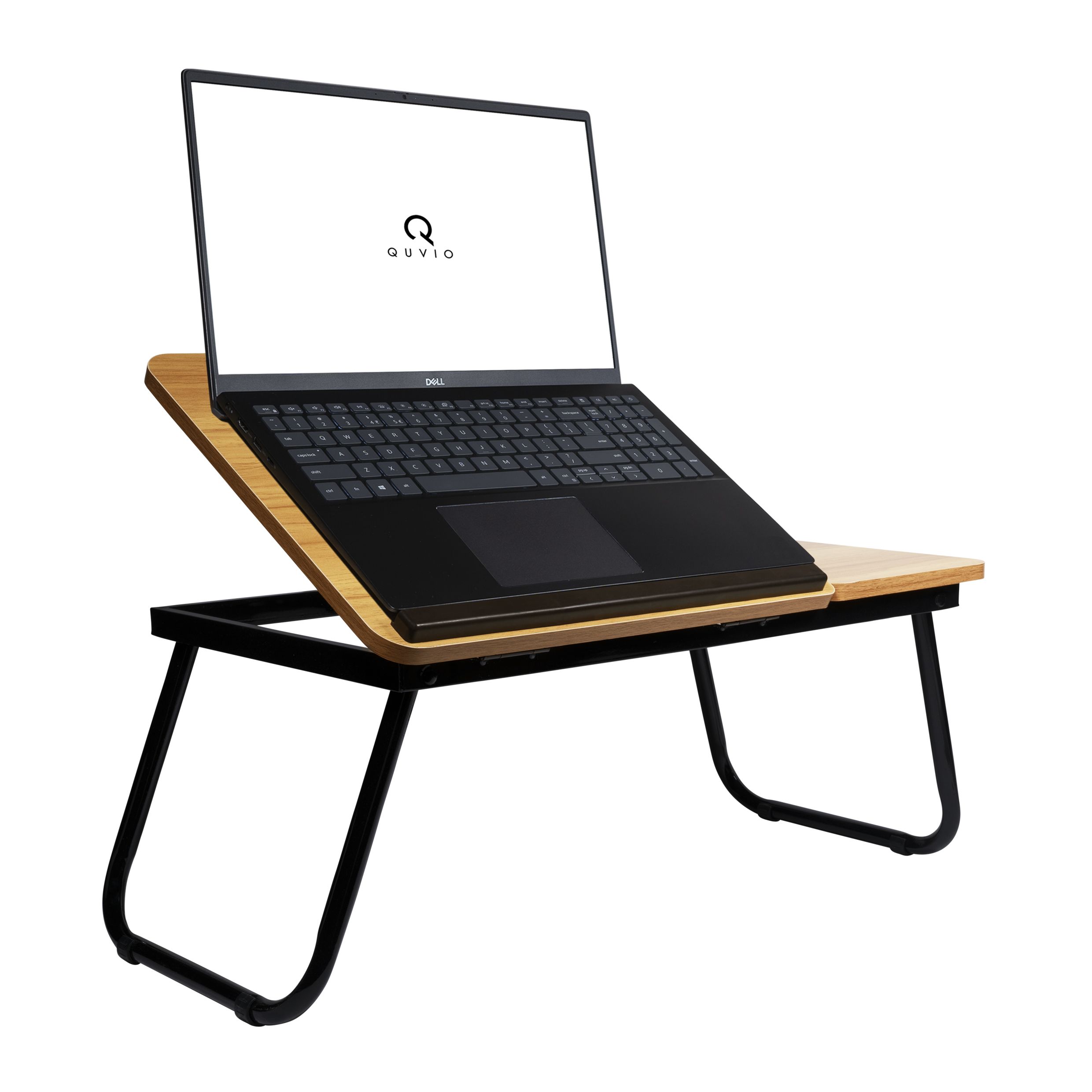 Q UVIO Verstelbare Bedtafel in Bruin – Comfortabel Werken en Ontbijten in Bed