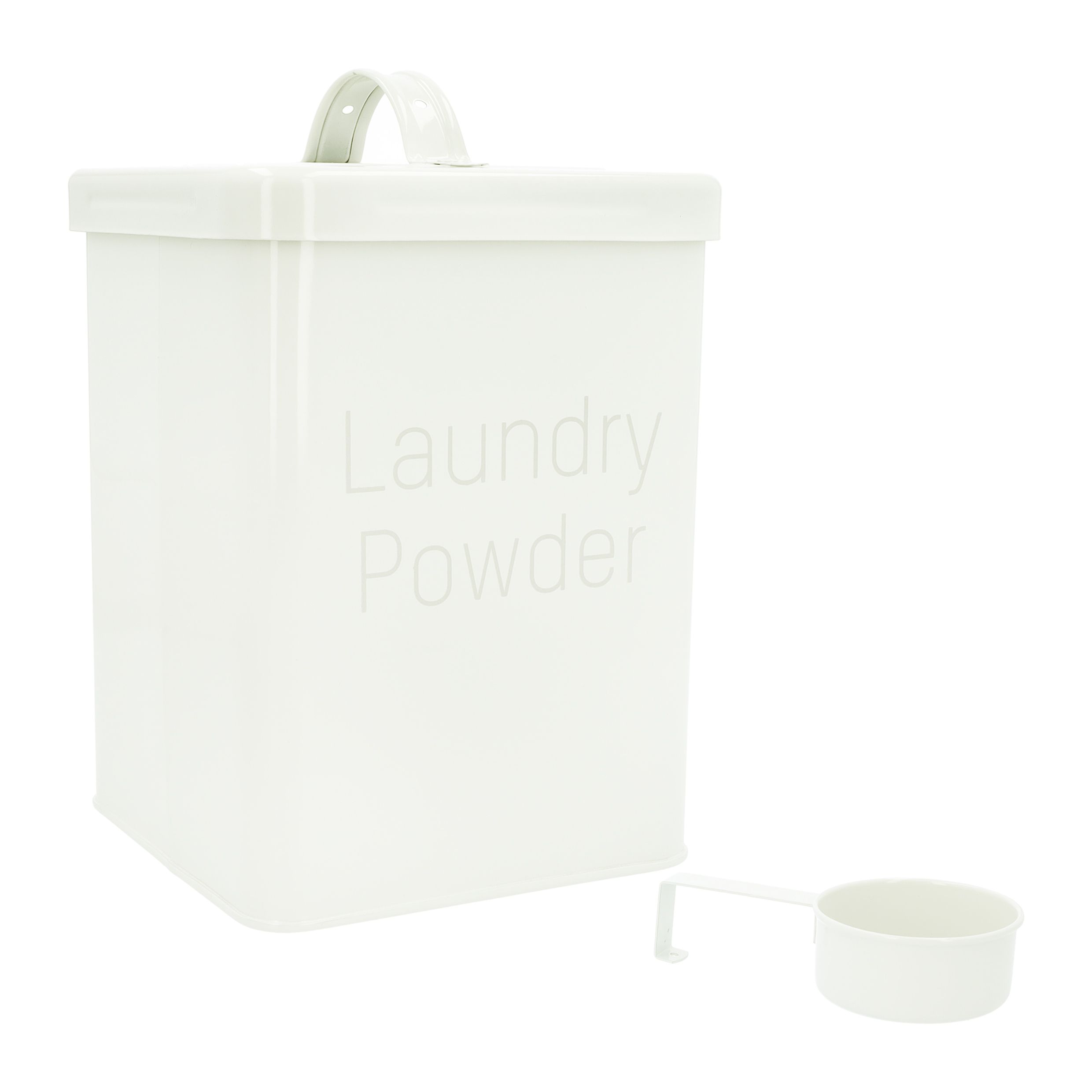 Q UVIO Waspoeder Box – Strakke Witte Metalen Opbergoplossing