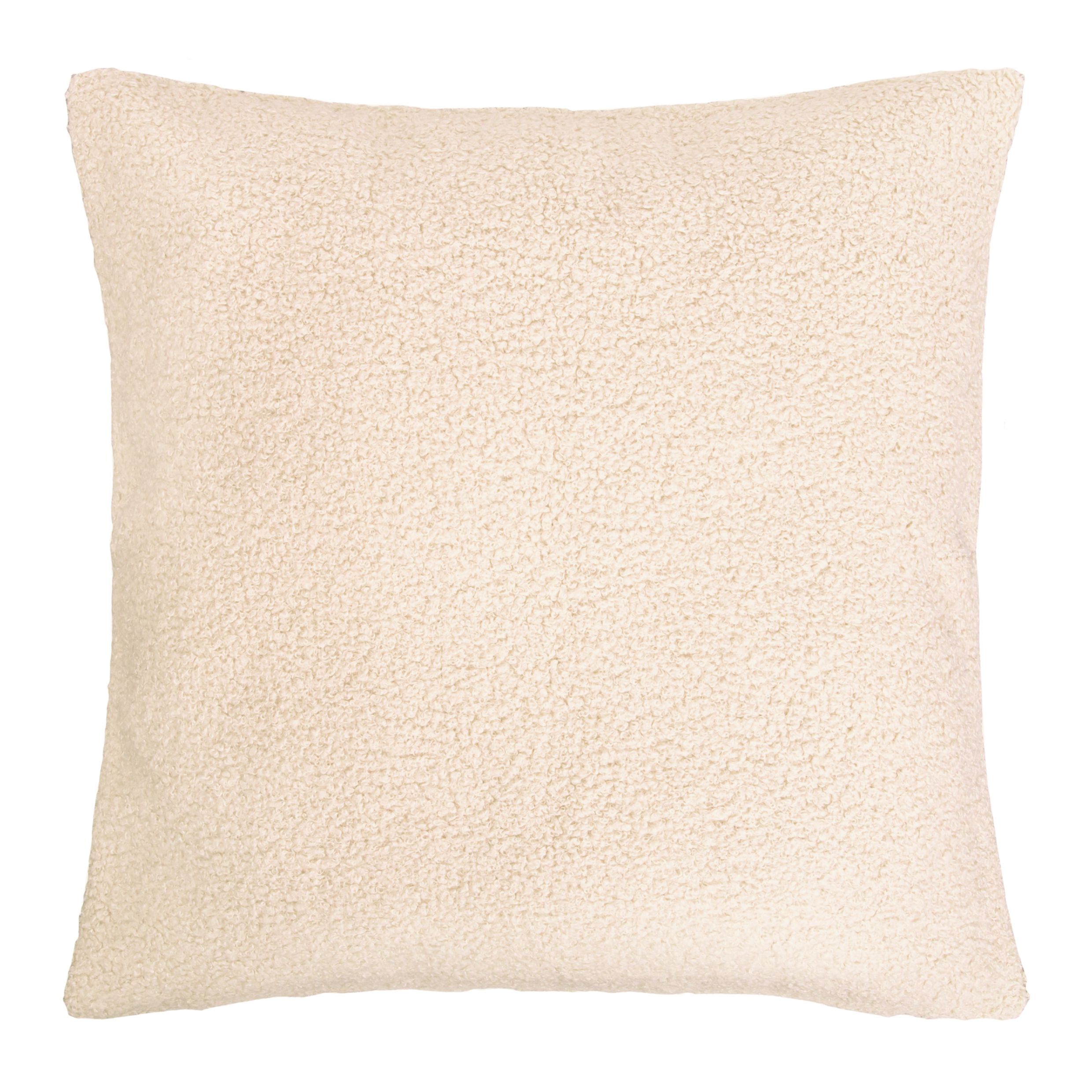 Q UVIO zachte beige teddy kussenhoes 45 × 45 cm – stijlvol comfort voor elke woonkamer
