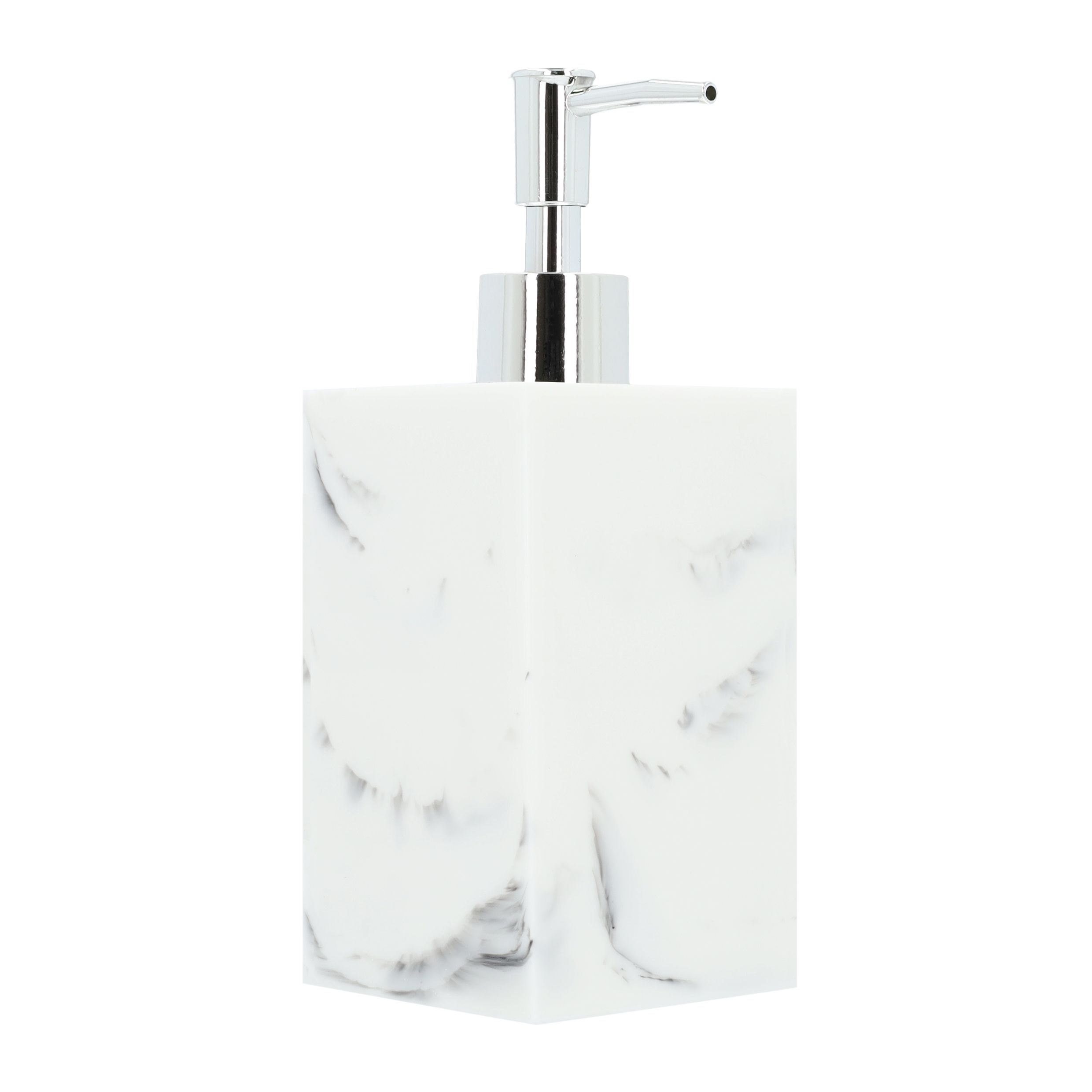 Q UVIO Zeepdispenser wit met marmerlook – Luxe en lichtgewicht