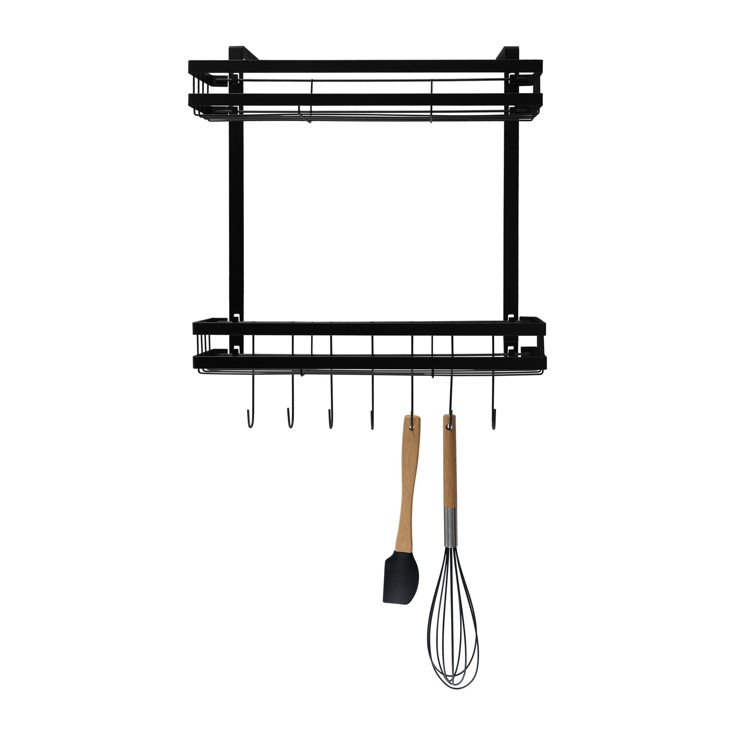Q UVIO Zwart Metalen Kruidenrek – Compact, Stijlvol en Multifunctioneel