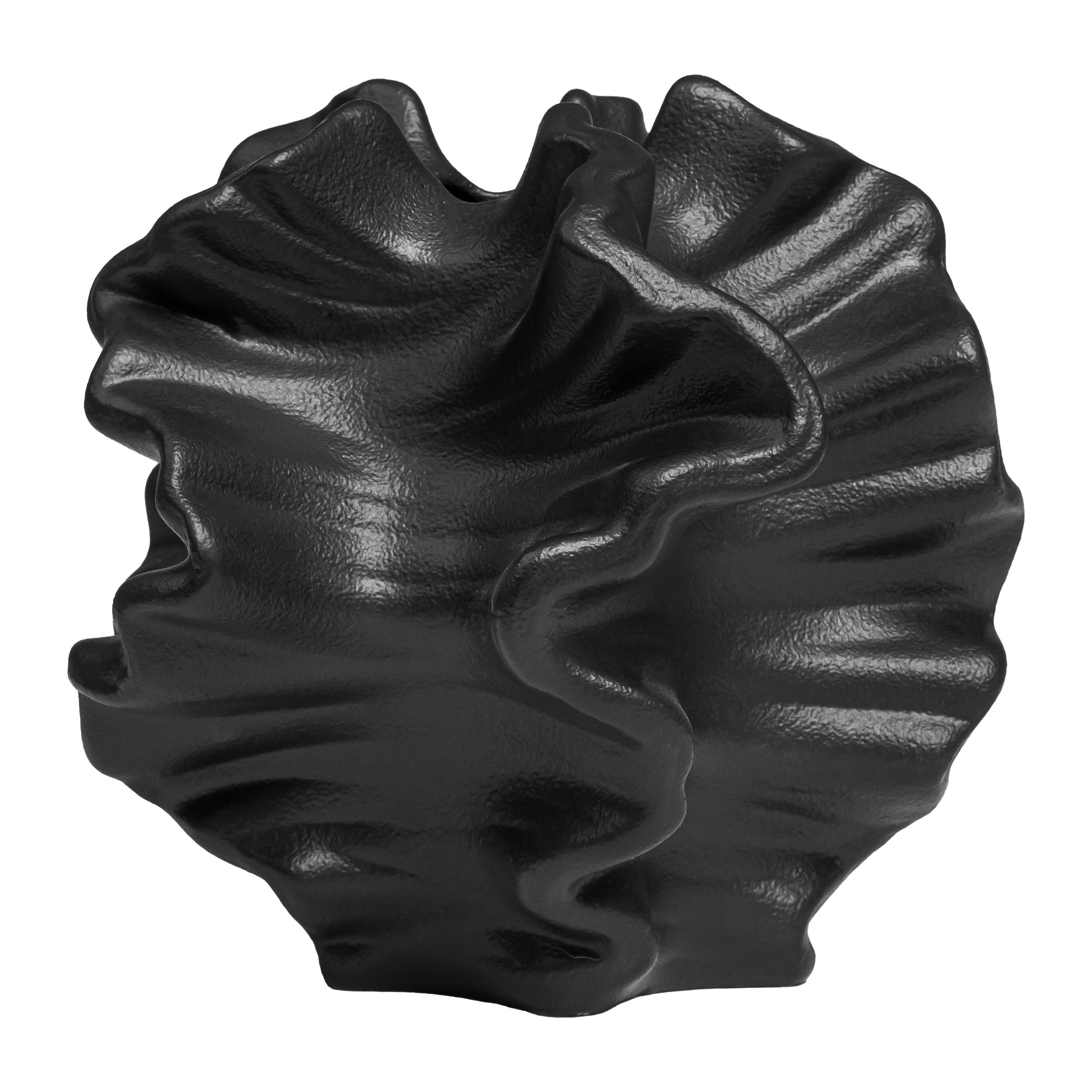 Q UVIO zwarte coral‑vaas – tijdloos design in keramiek