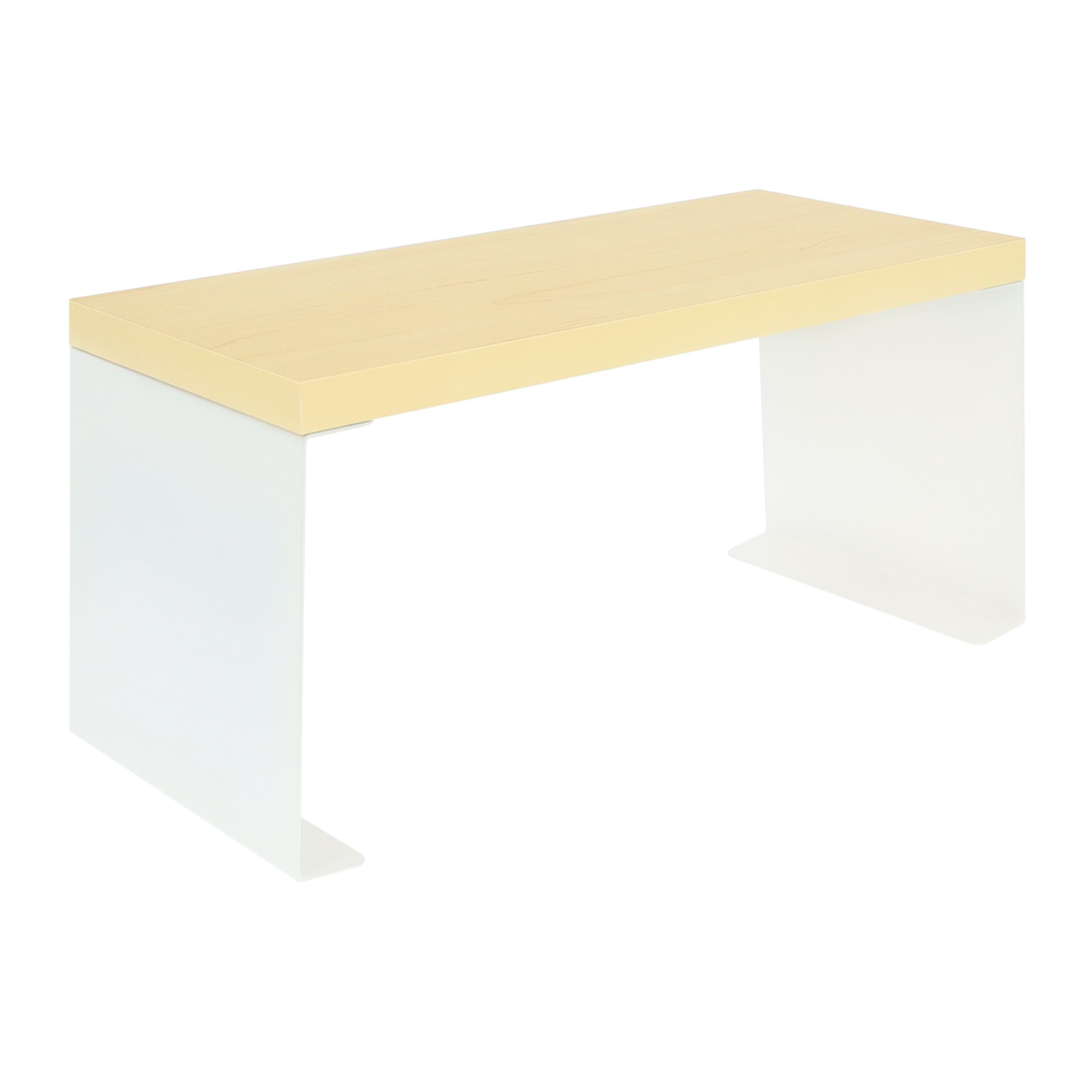 QUVIO Aanrecht Organizer – Houtlook Plank in Wit Metaal