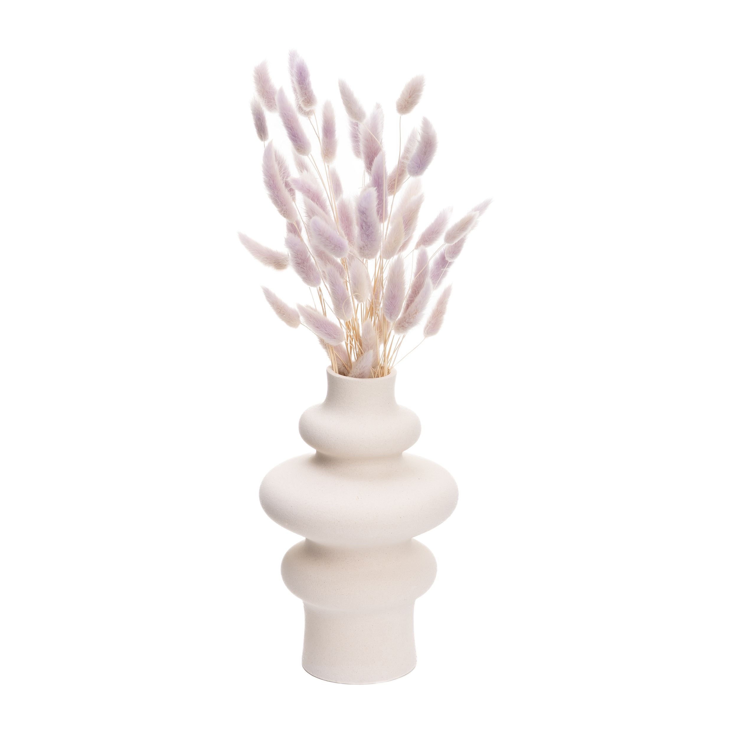 QUVIO Beige keramische vaas – tijdloos design voor elk interieur