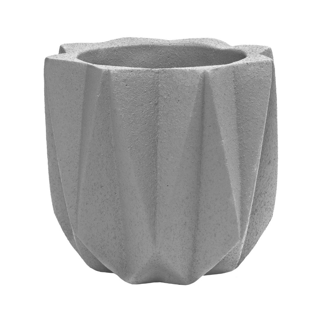 QUVIO Bloempot Cement Lichtgrijs – Compact, Stijlvol en Weerbestendig