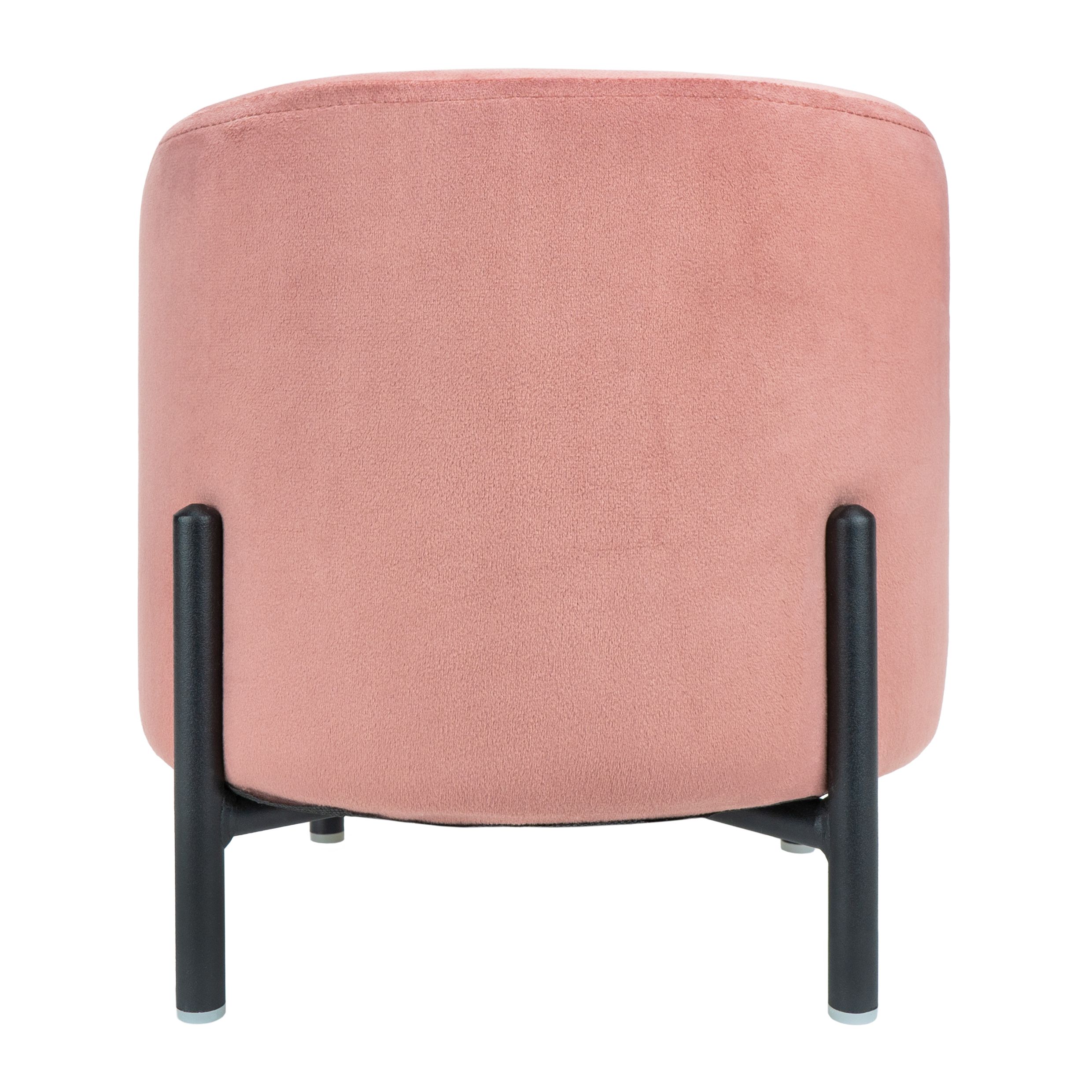 QUVIO Fluwelen Poef in Roze – Elegante Ronde Zitoptie voor Woonkamer & Slaapkamer