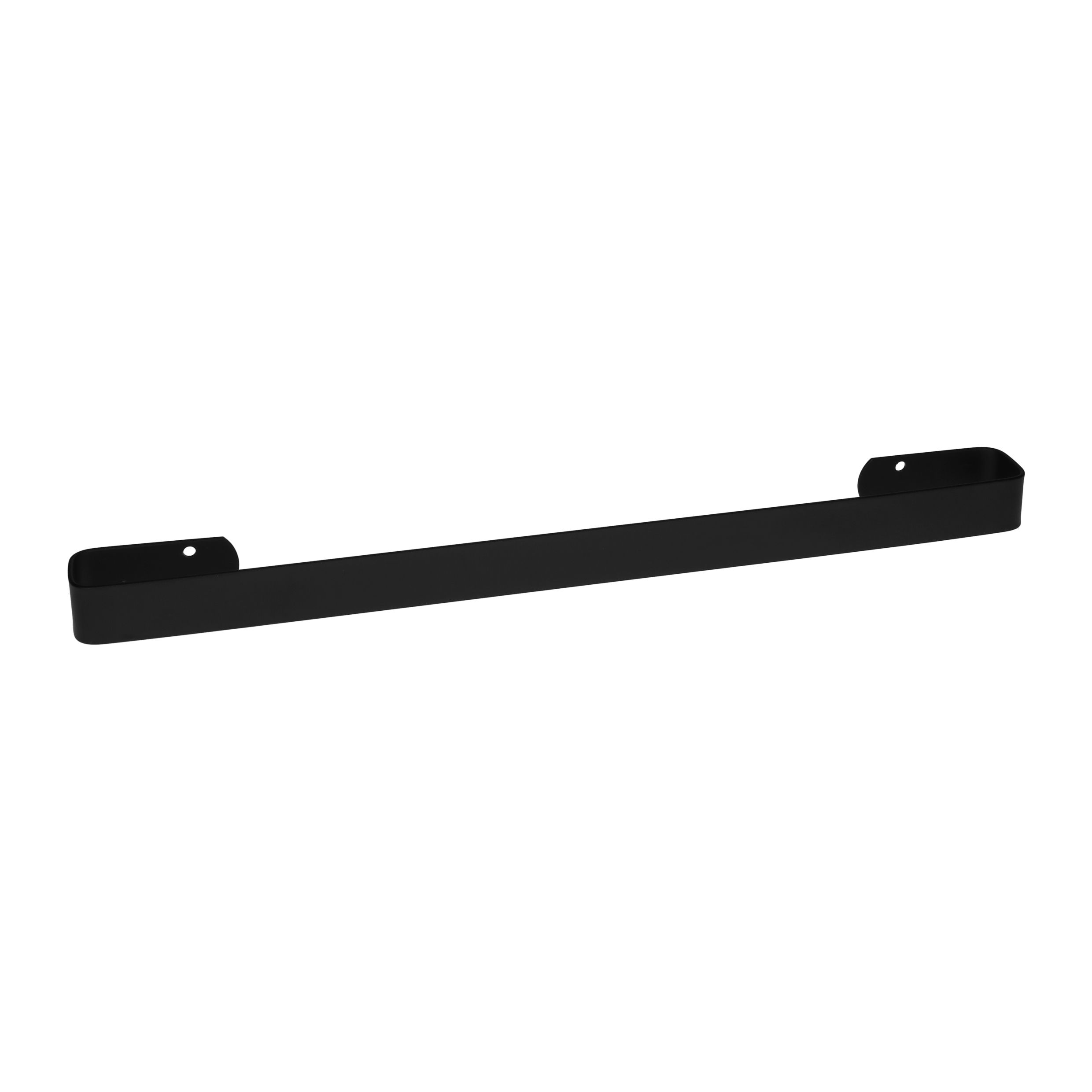 QUVIO Handdoekhouder Zwart 40 cm – Hoekig afgerond voor een strakke badkamer