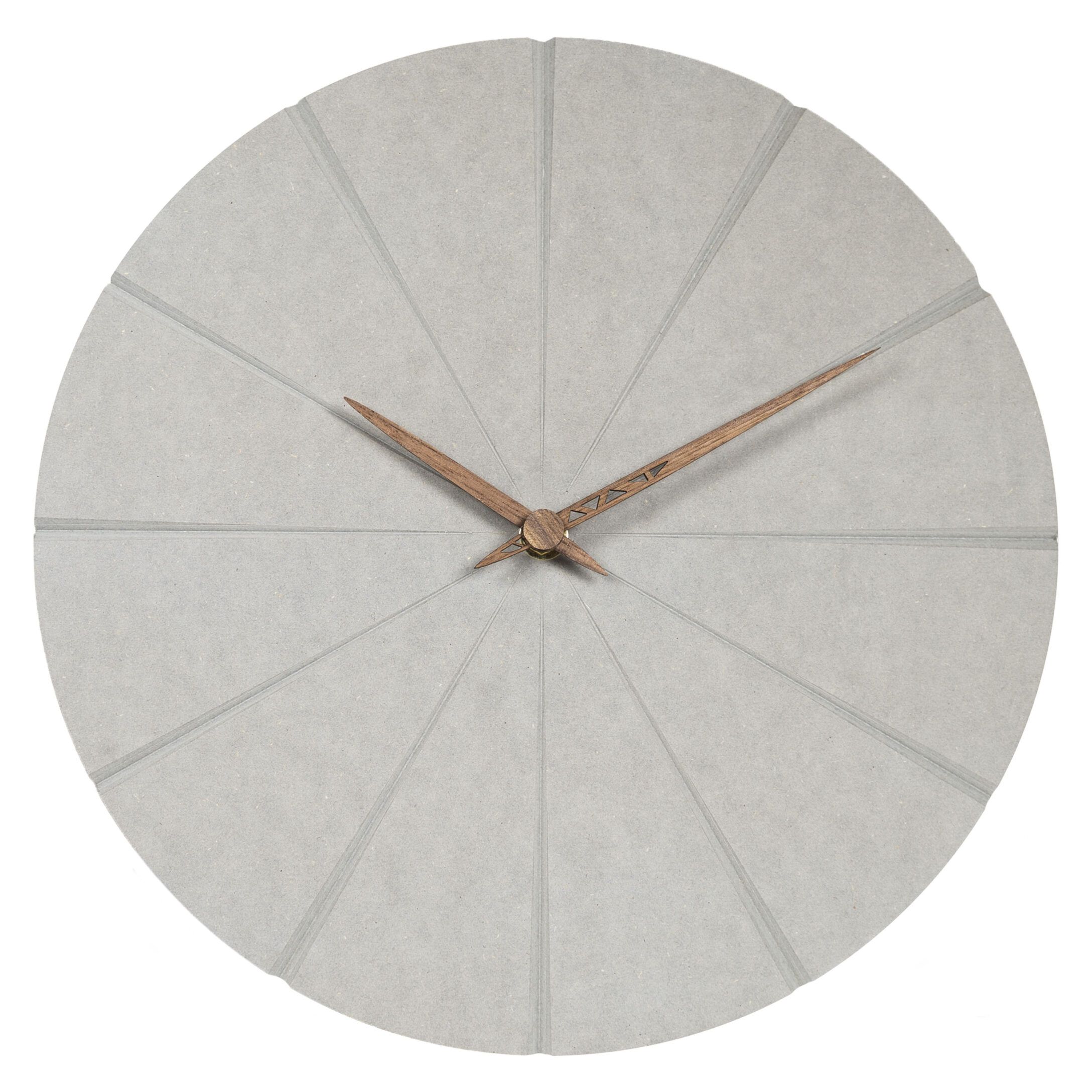 QUVIO Hangende Houten Wandklok 30 cm – Minimalistisch Design met Industriële Accent