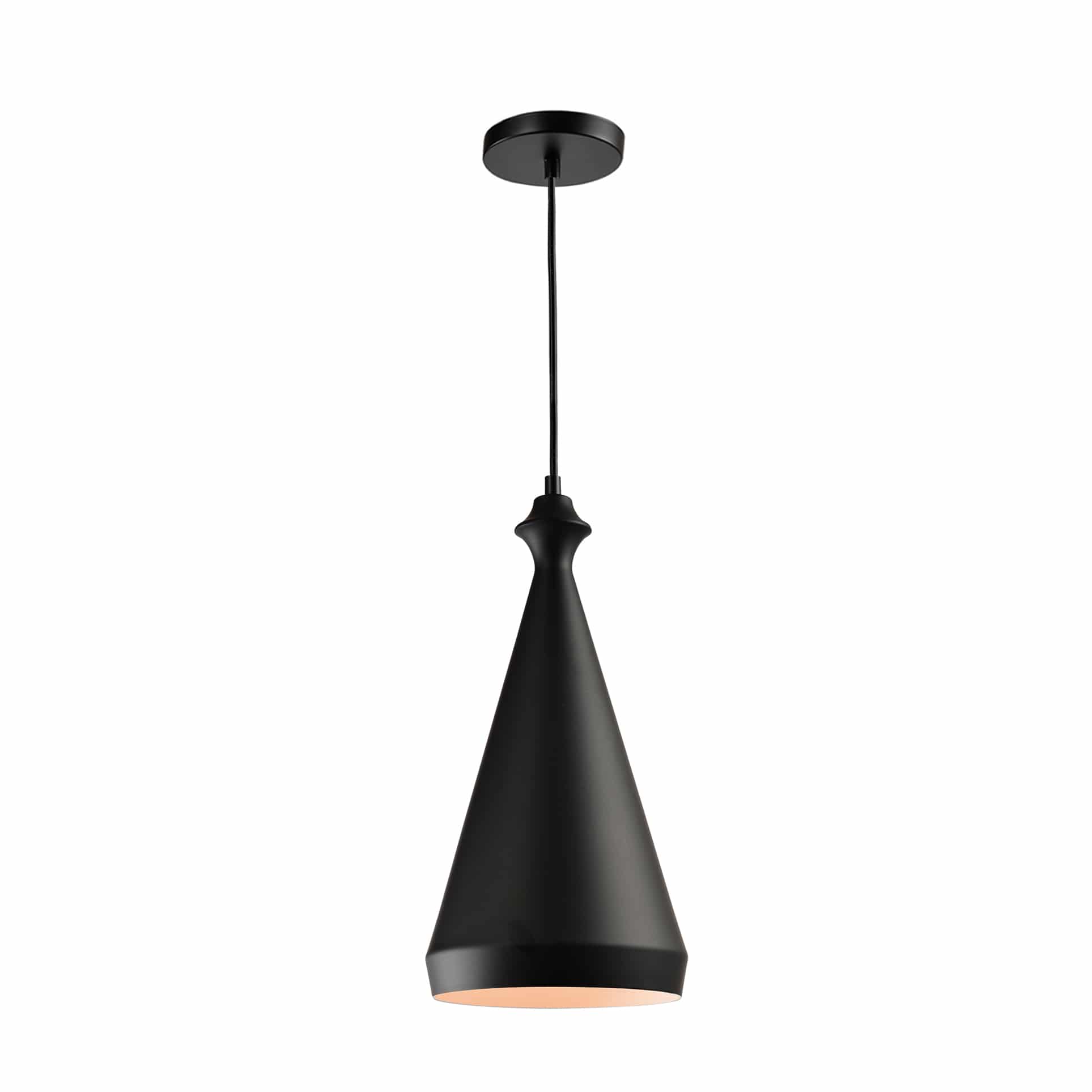 QUVIO Hanglamp Kegel 20 cm – Modern Zwart Design