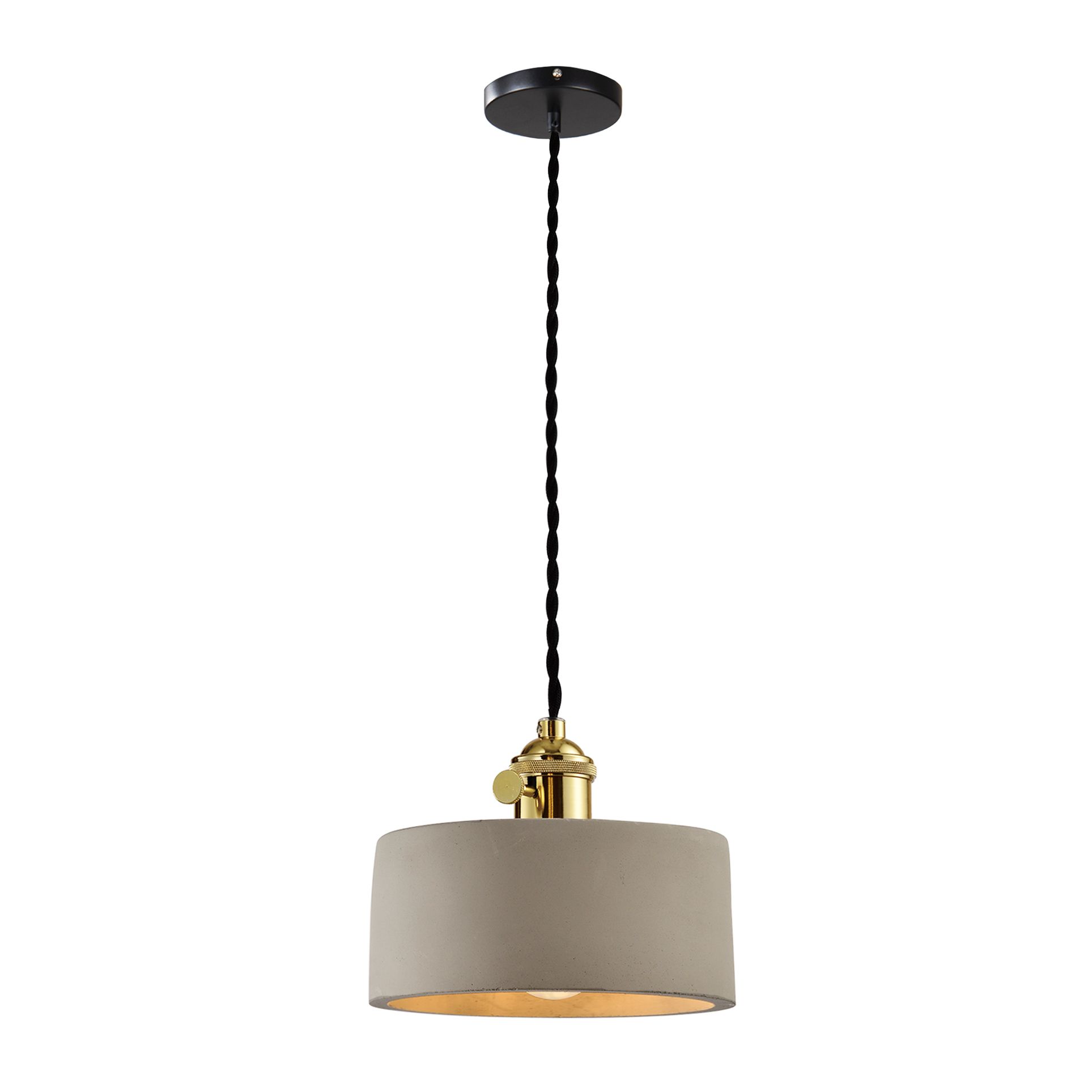 QUVIO Hanglamp Landelijk – Betoncilinder 16 cm