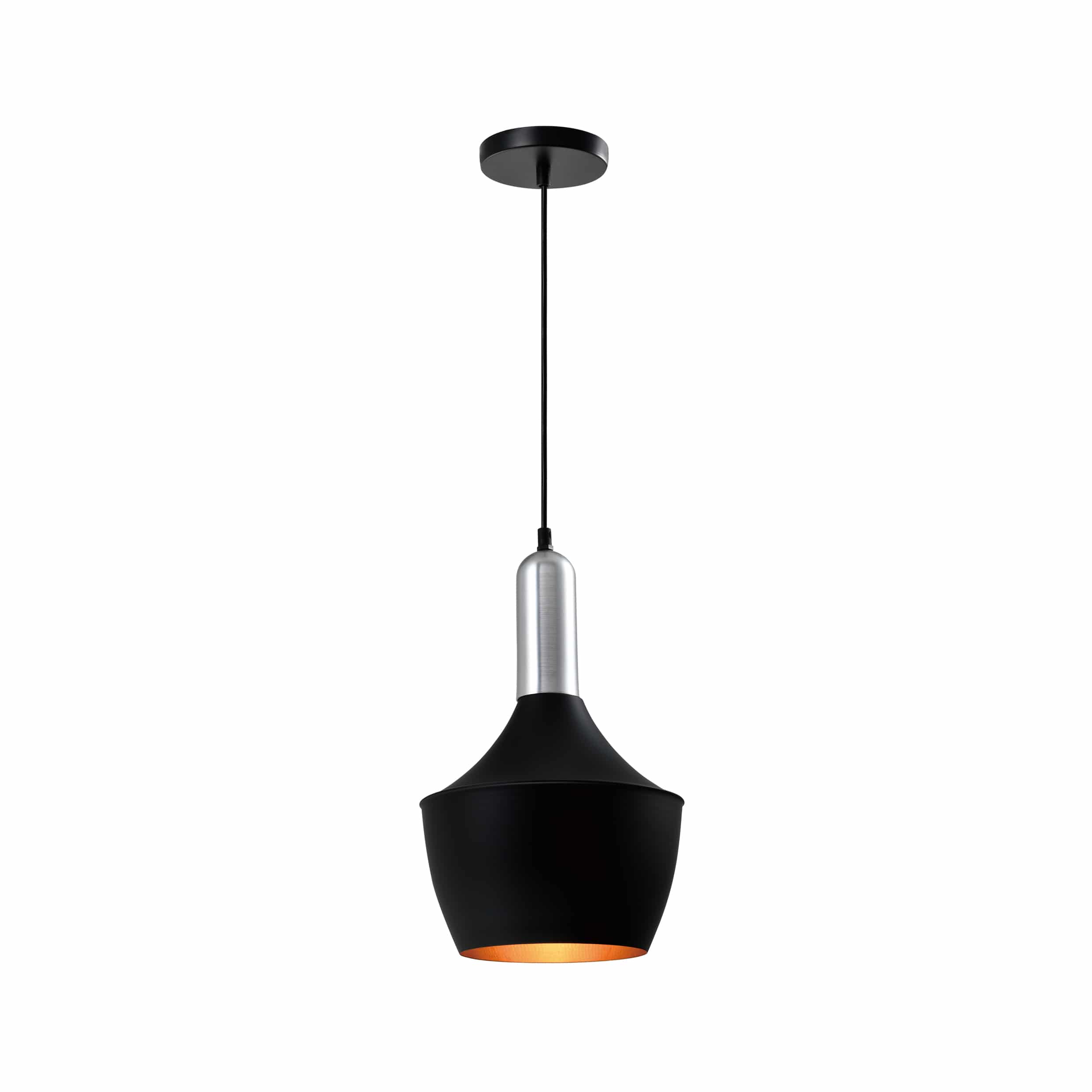 QUVIO Hanglamp Modern Zwart‑Zilver – Stijlvolle Sfeer voor Elk Interieur