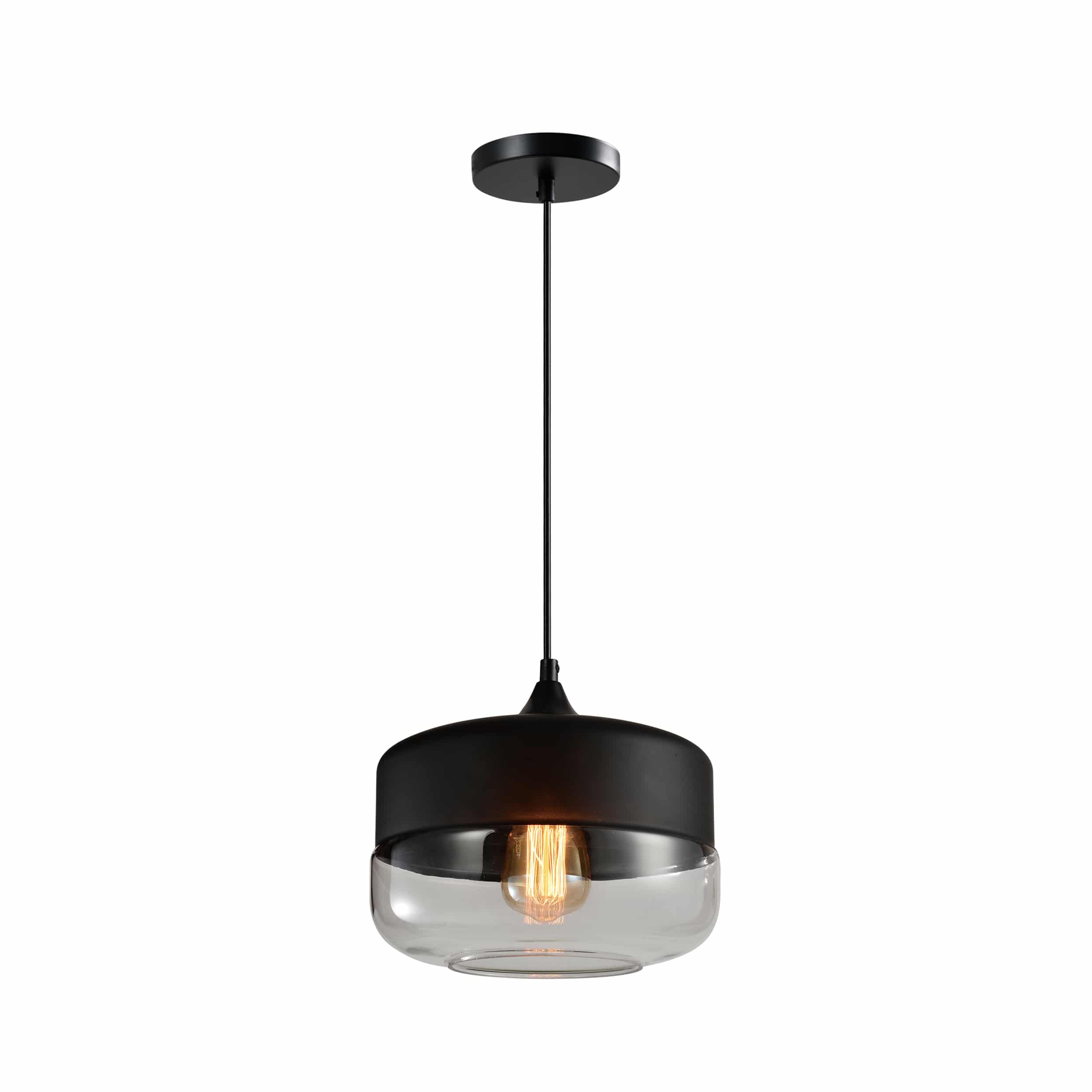 QUVIO Hanglamp Retro met brede kap – 25 cm – Tijdloze elegantie
