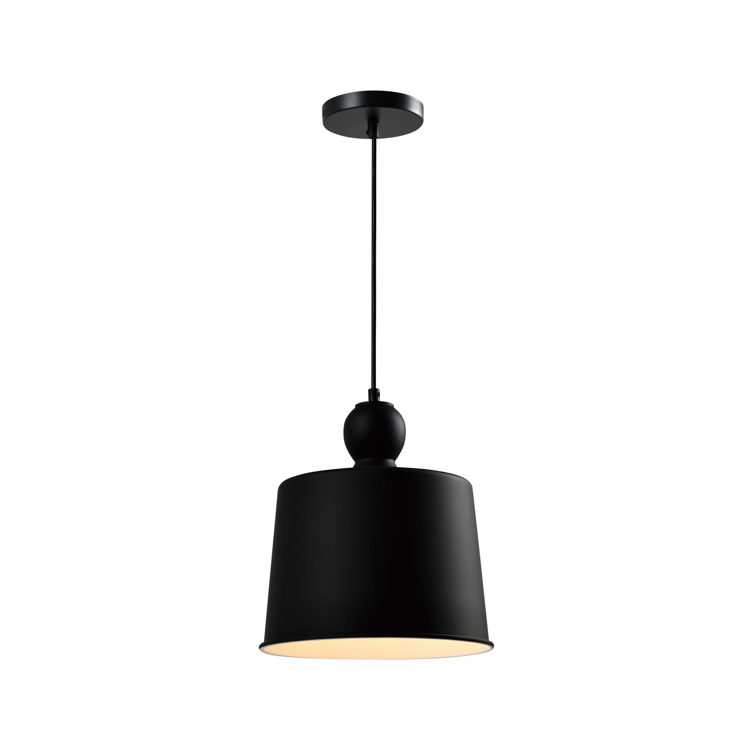 QUVIO Hanglamp Retro – Zwart, Vintage Design 25 cm