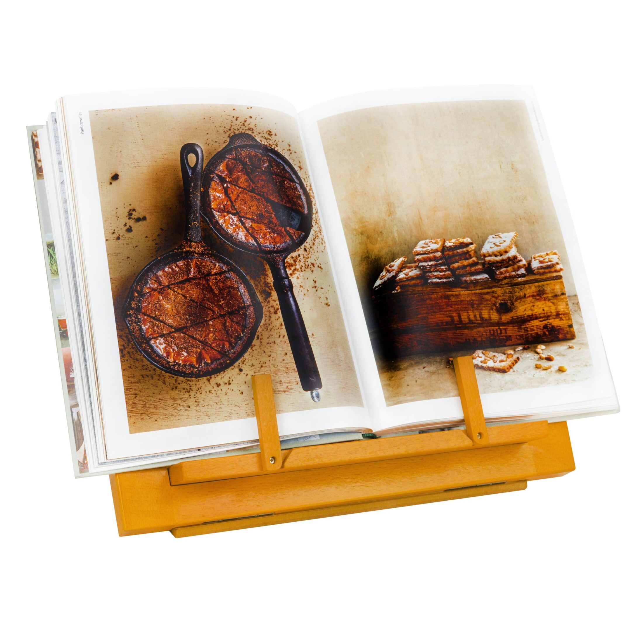 Quvio Houten Kookboek‑ en Tabletstandaard – Compacte Steun voor Elke Keuken