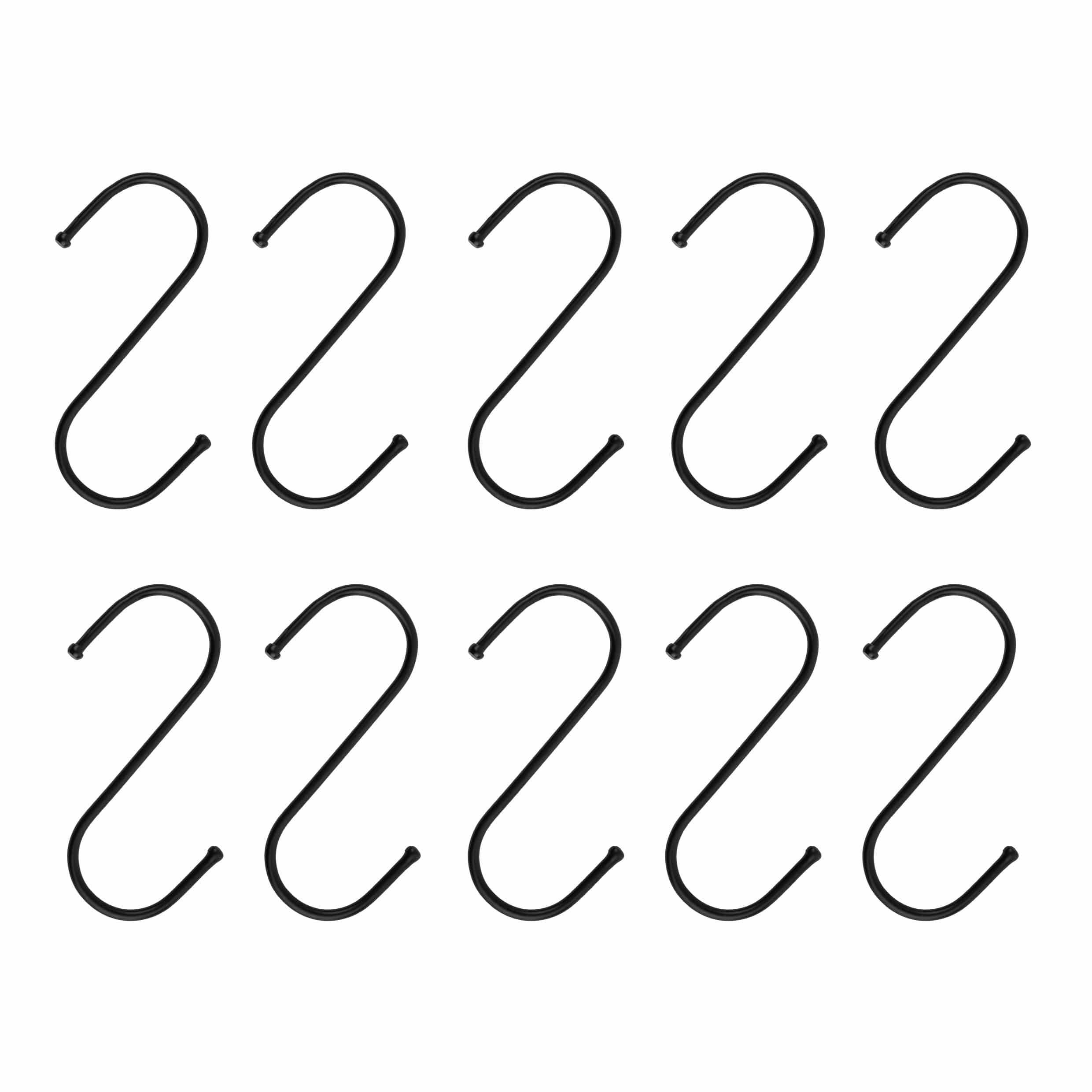 QUVIO industriële ophanghaken 9,5 cm – set van 10 voor slimme opbergruimte