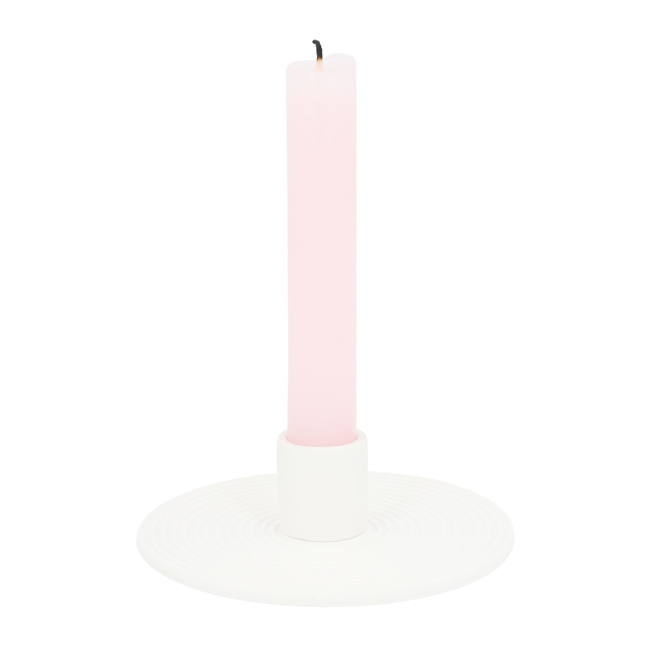 QUVIO Kandelaar Wit – Minimalistische keramische kaarsenstandaard 12 cm