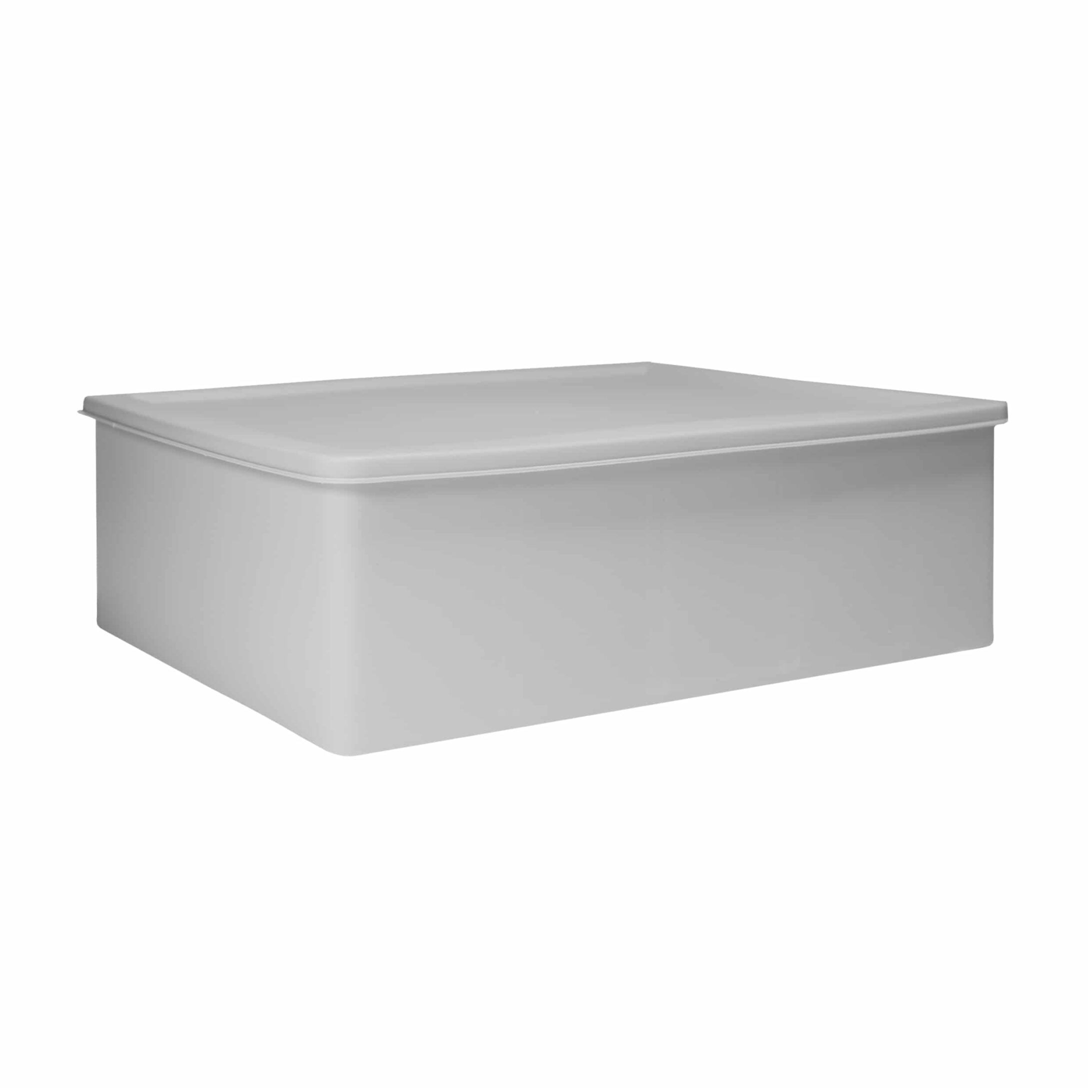 QUVIO Kast Organizer – Handige Grijze Opbergdoos met Deksel (24 × 32 × 9 cm)