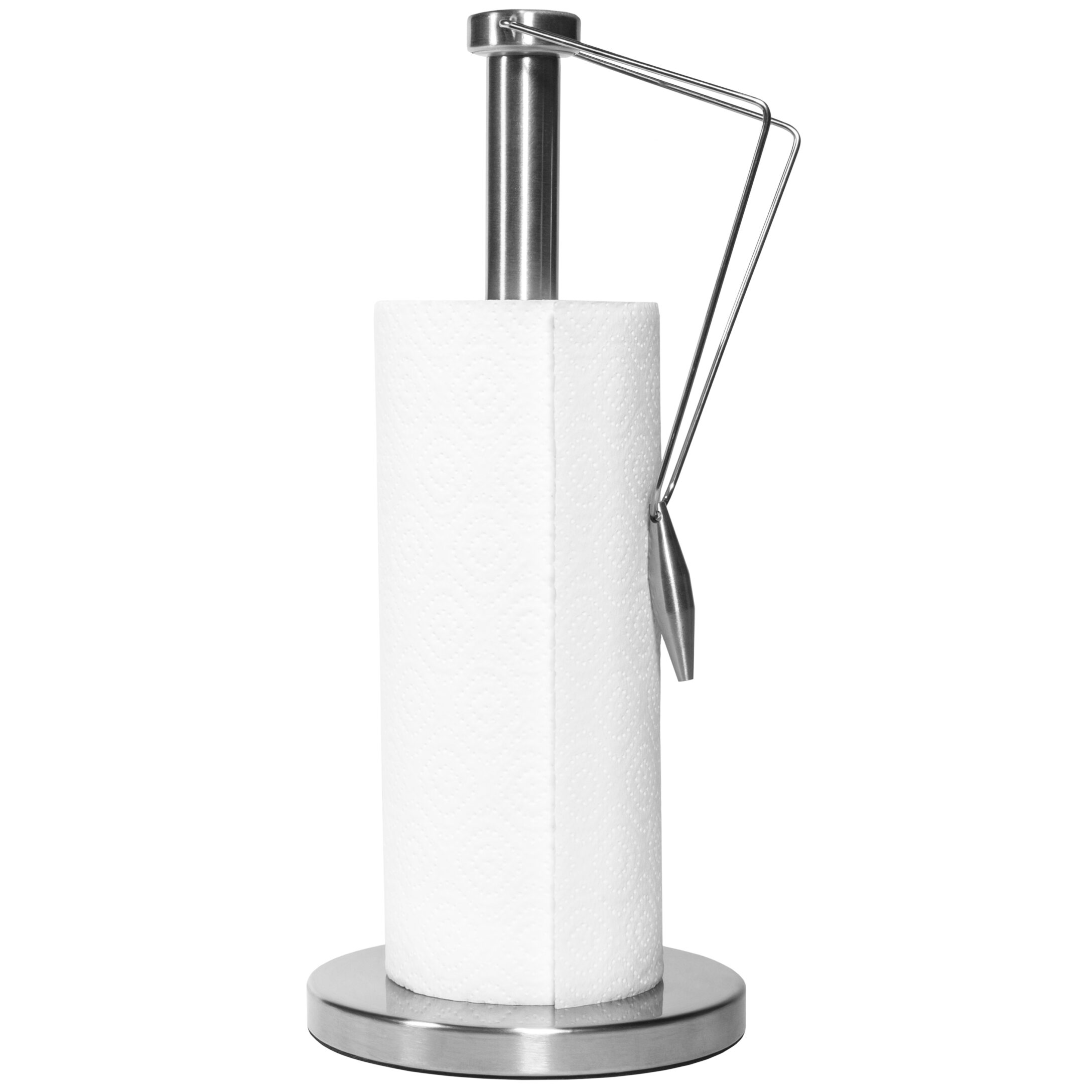 QUVIO Keukenrolhouder staand antislip – RVS, strak design voor een schoon aanrecht