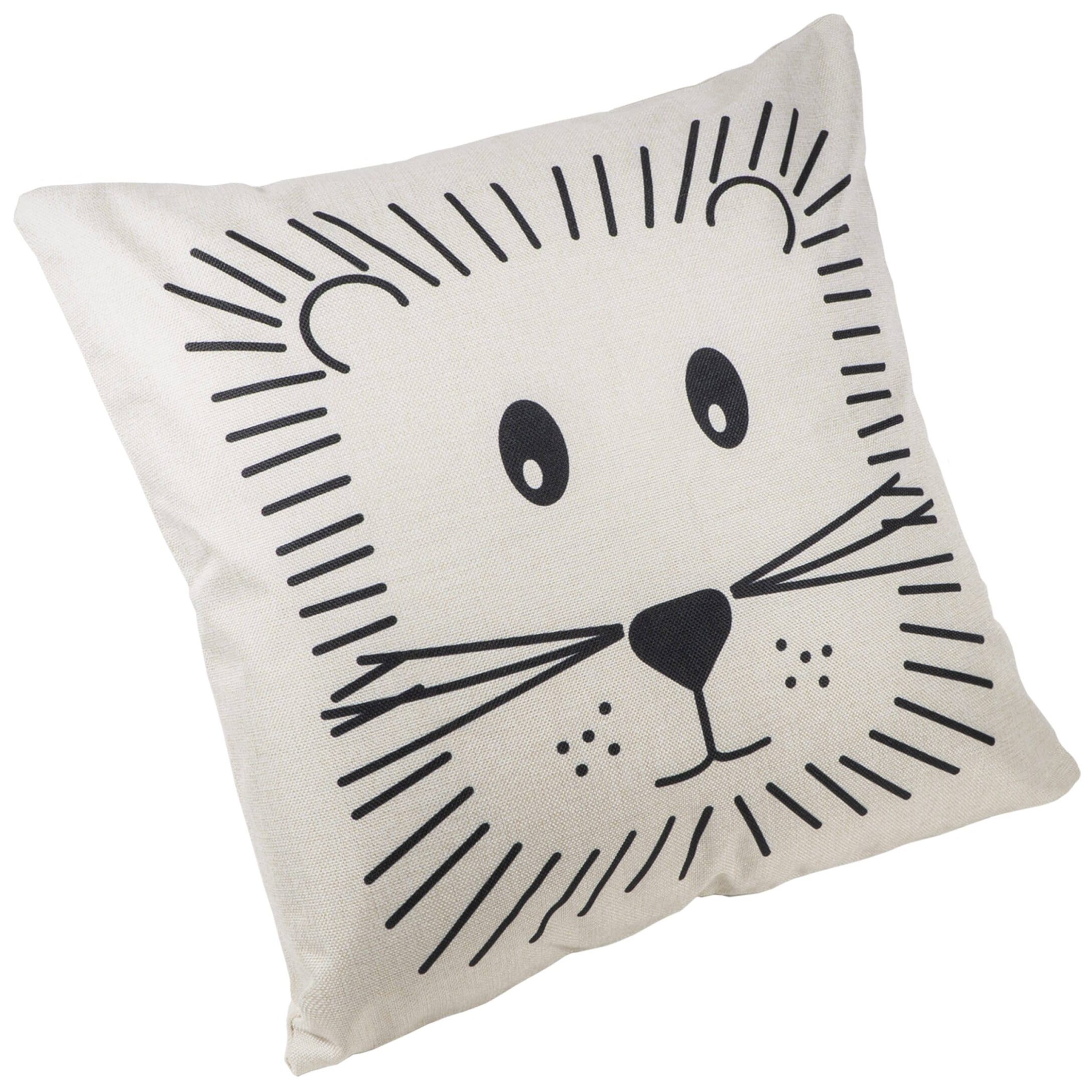 QUVIO Kussenhoes Leeuw – Stijlvolle 45 × 45 cm Accessoire voor elke Woonkamer