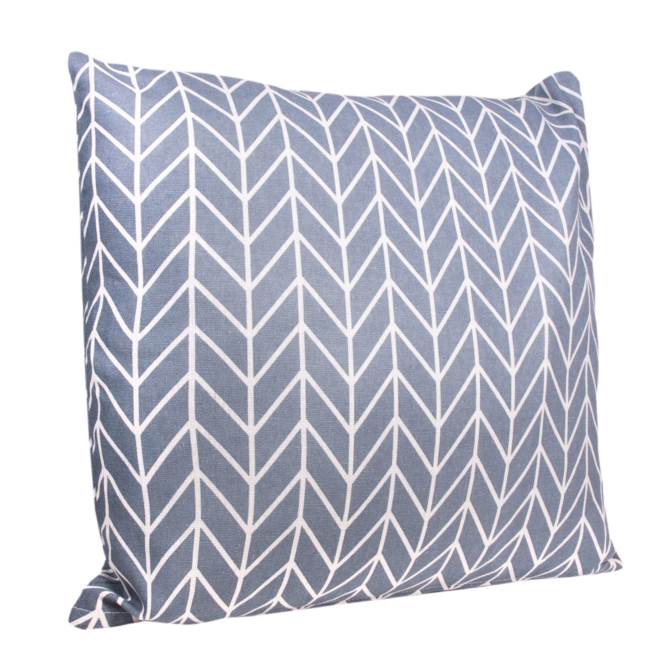 QUVIO Kussenhoes Visgraat 45 × 45 cm – Stijlvolle Grijze Polyesterhoes