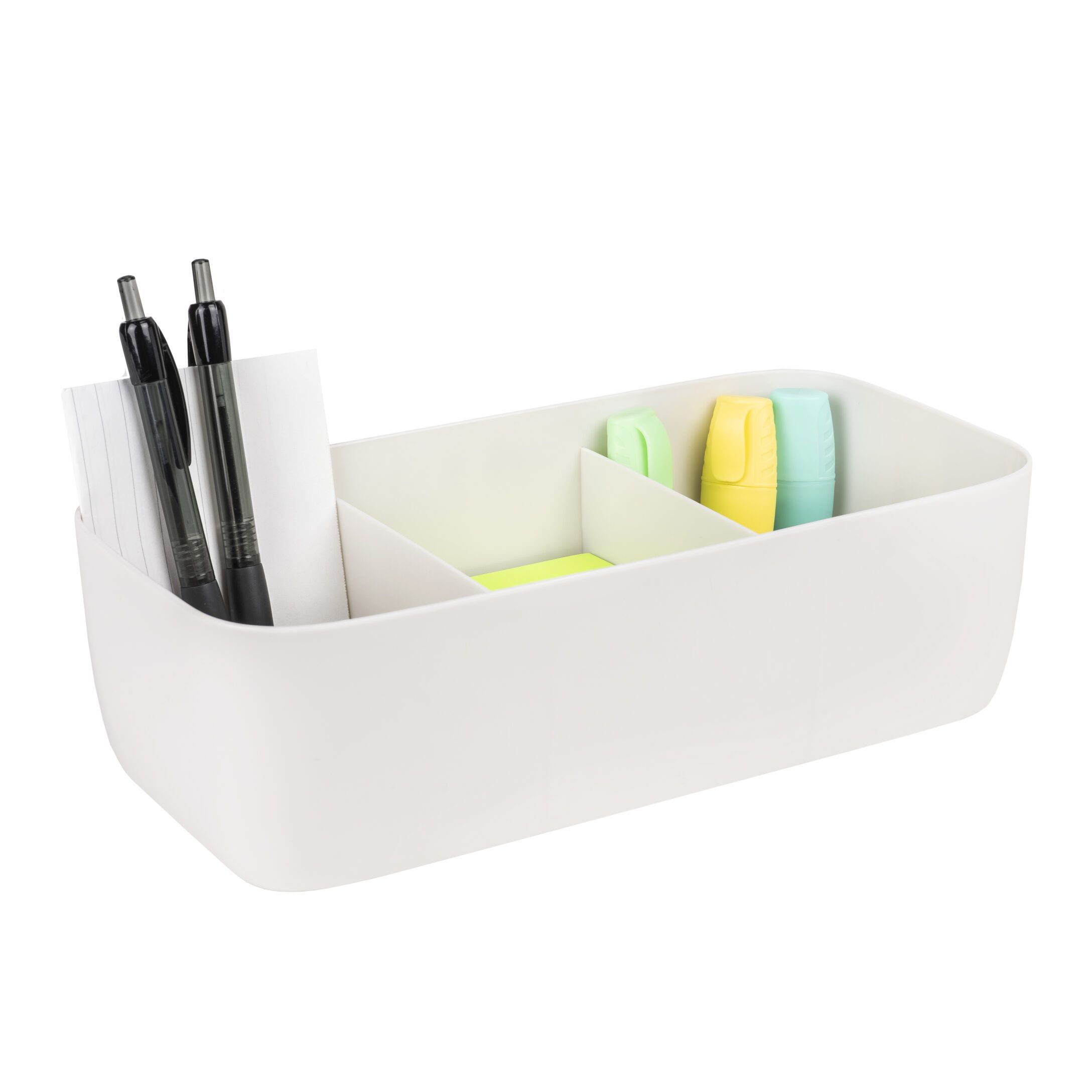 QUVIO Ladeorganizer 3‑vaks Lightgrijs – Compacte Orde voor elke Kast