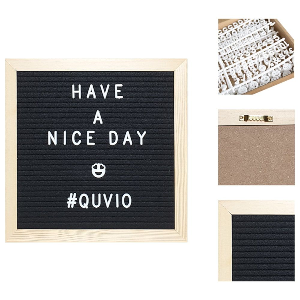QUVIO Letterbord – Creatieve houten wanddecoratie met 460 letters, cijfers en symbolen