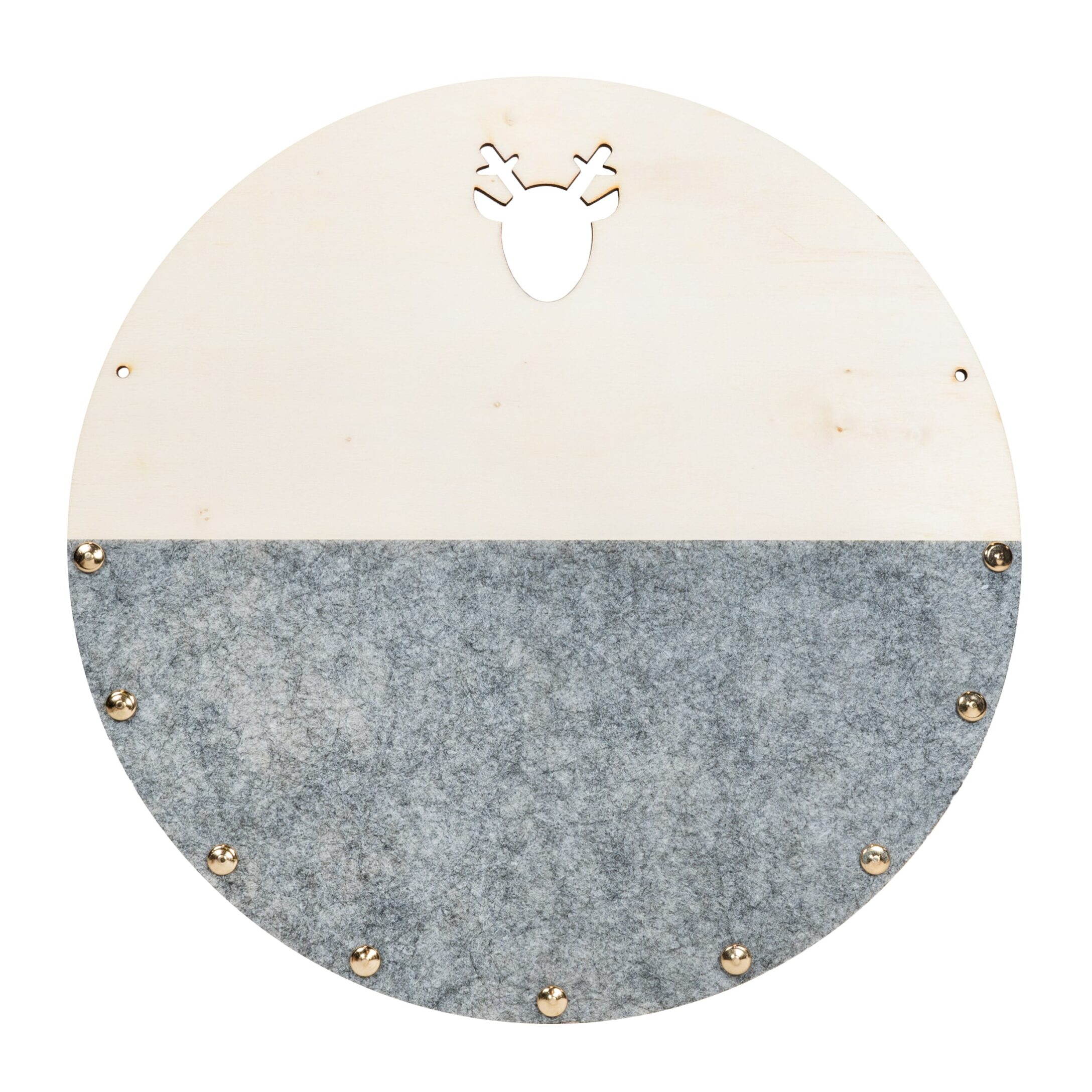 QUVIO Memobord 22 cm – Stijlvol Hout‑en‑Vilt Opbergbord