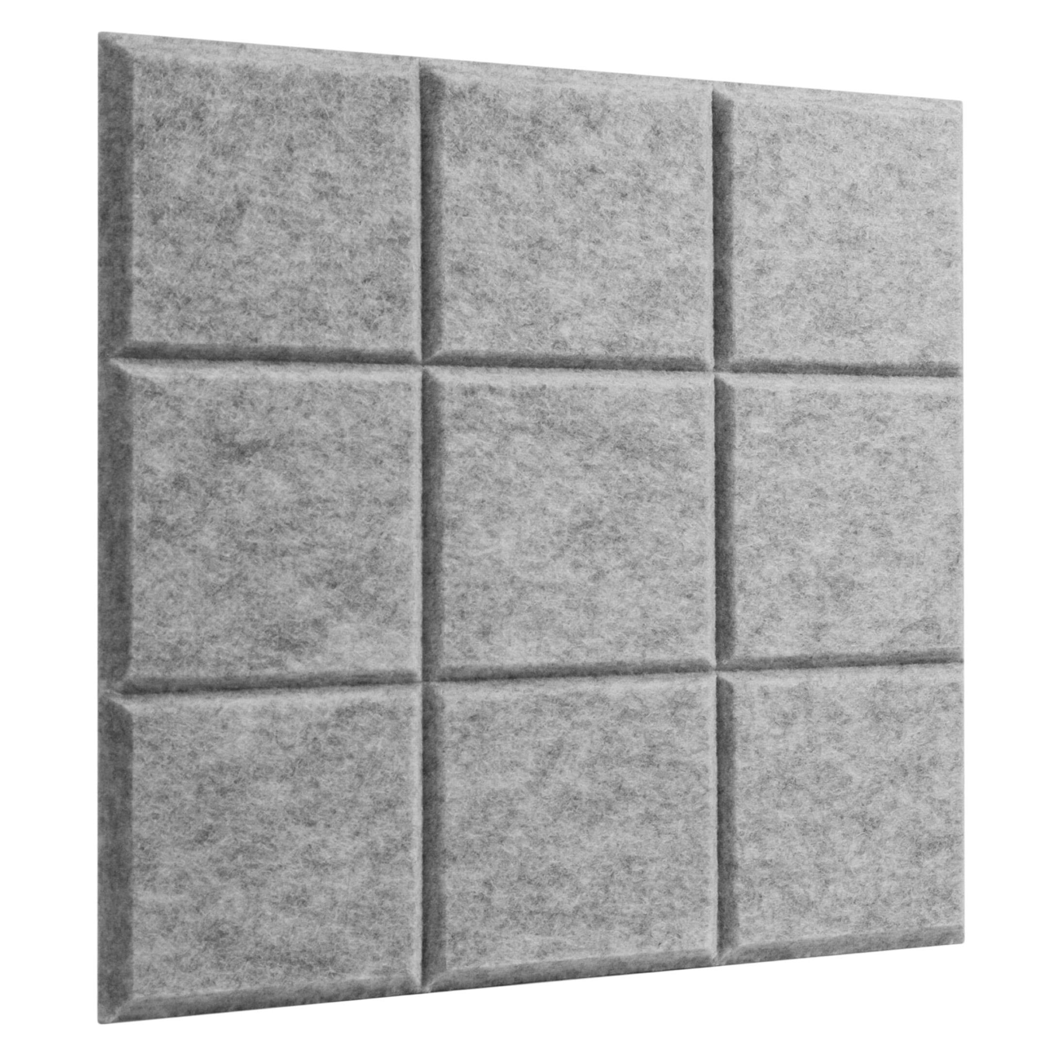 QUVIO Memobord 30 × 30 cm – Grijs vilten prikbord voor thuis en werk