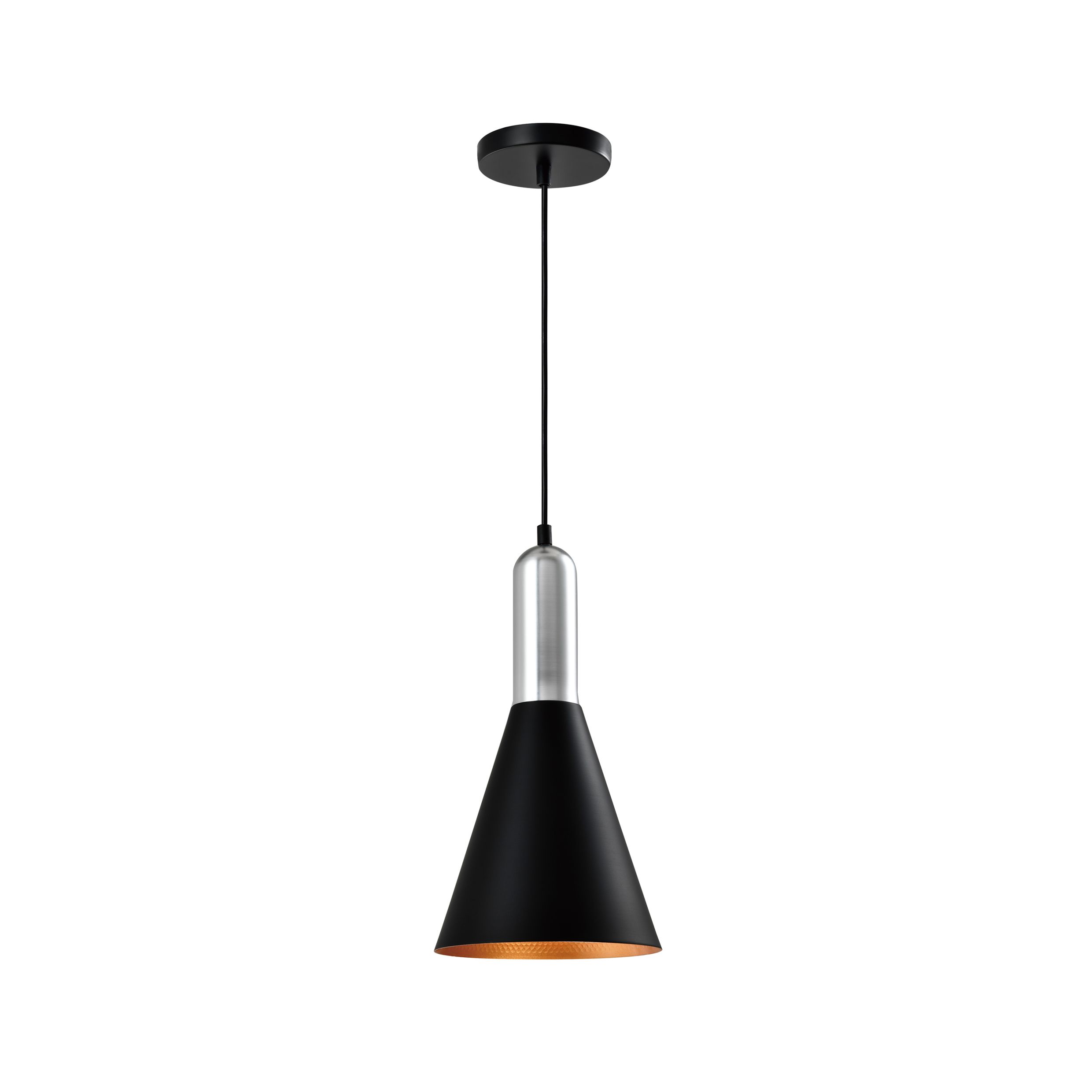 QUVIO Moderne Zwarte Kegelhanglamp – Stijlvolle Verlichting voor Elk Interieur