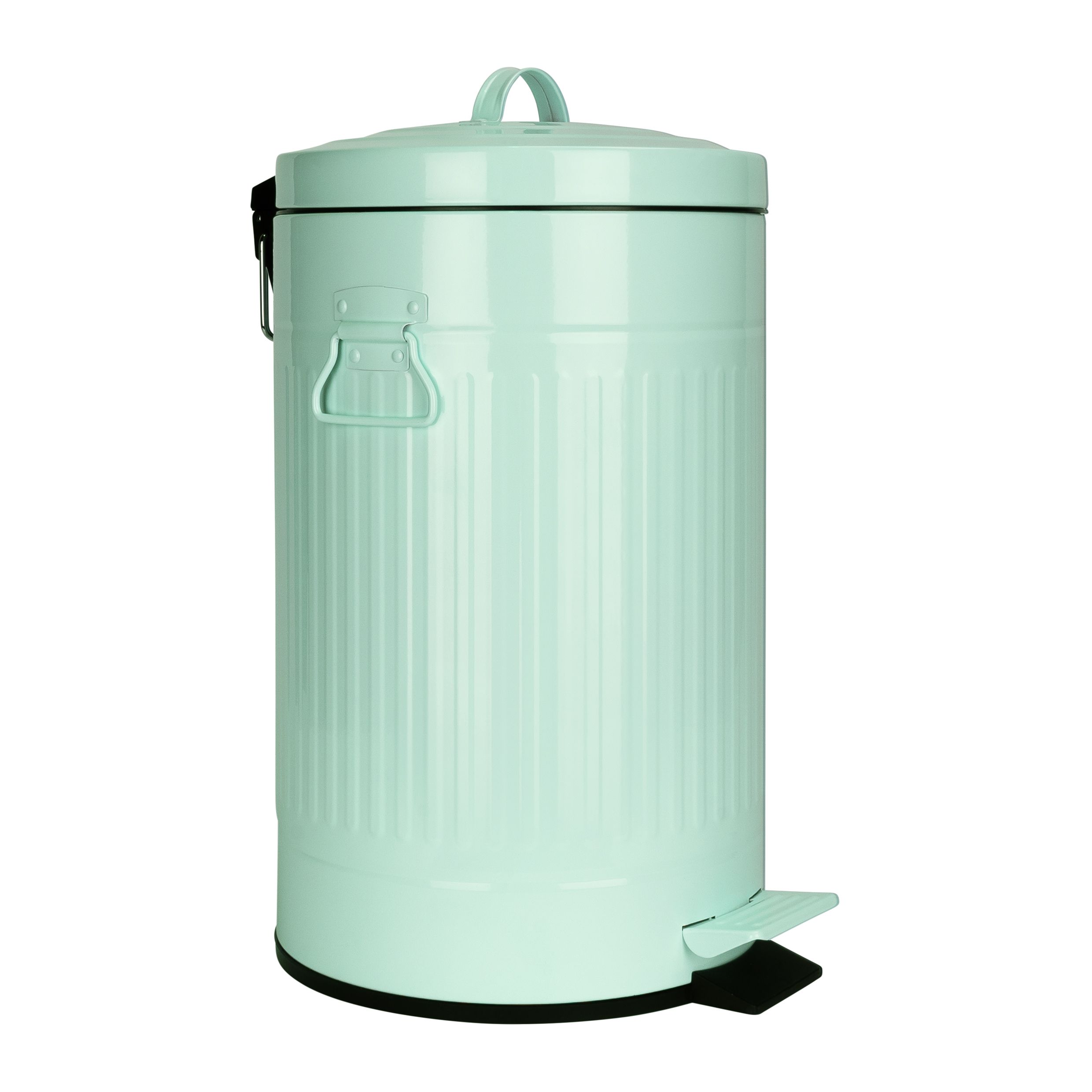 QUVIO Retro Metalen Pedaalemmer 12 L – Praktisch design voor elke Nederlandse woning