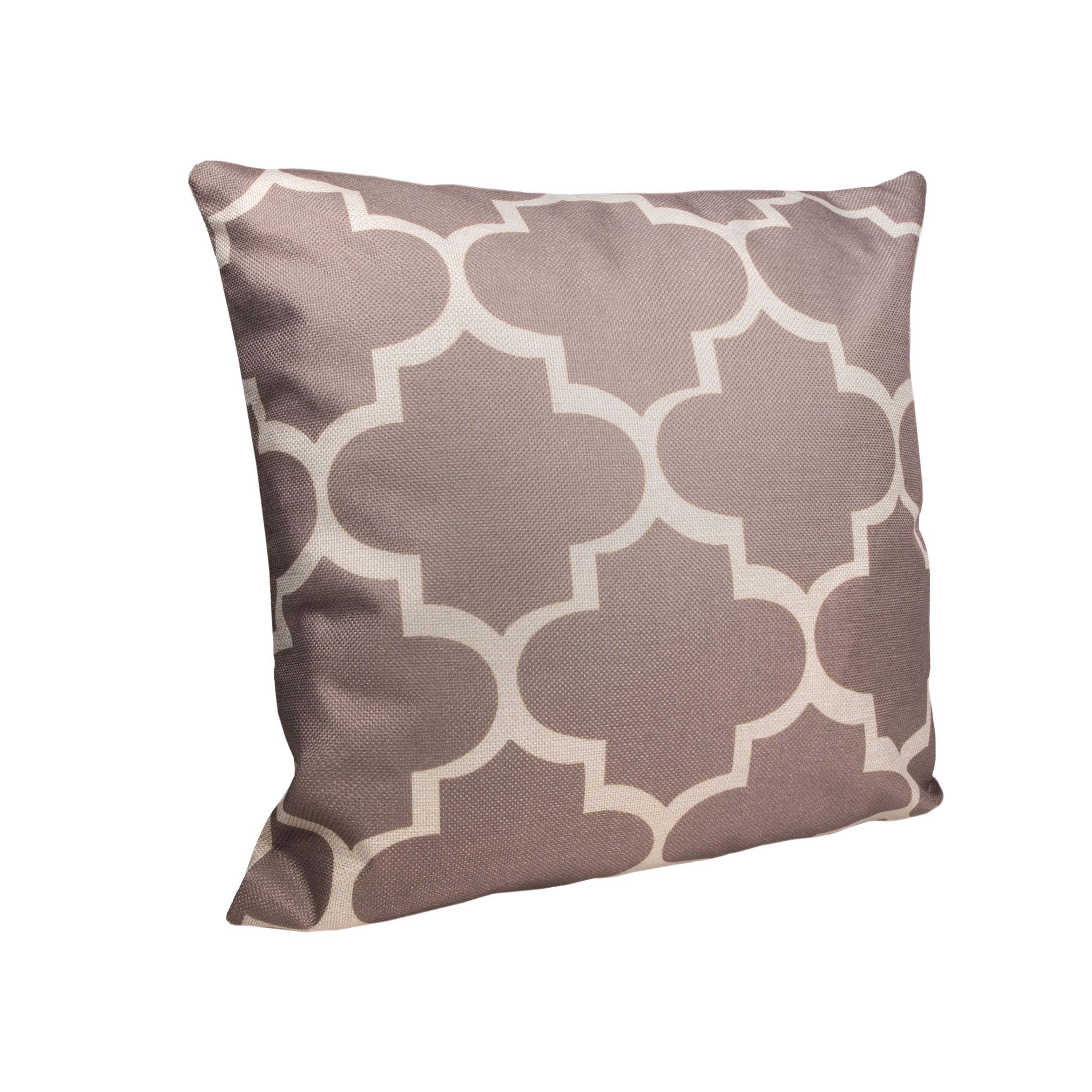 QUVIO Retro Sierkussen 45 x 45 cm – Bruin met Beige Accent