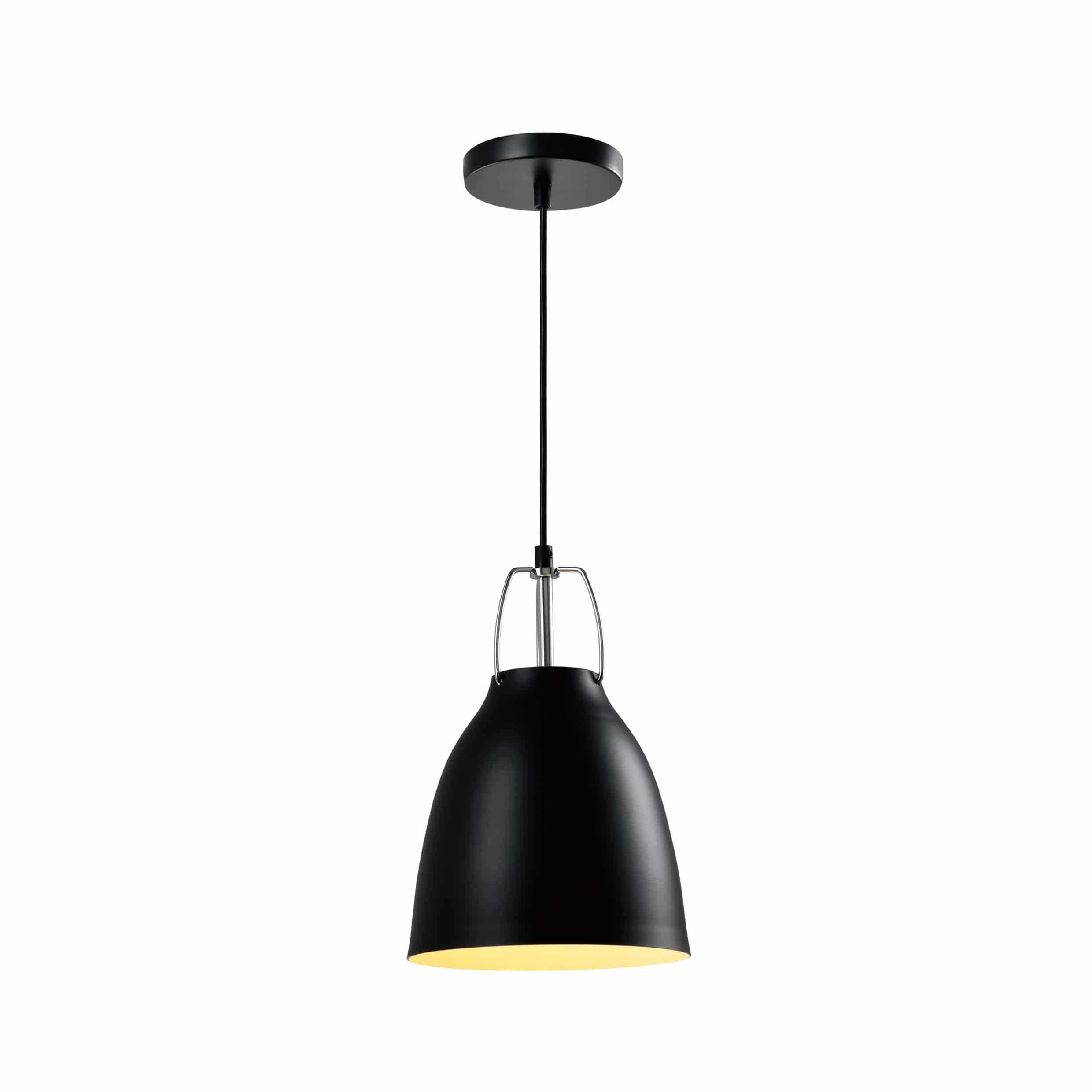 QUVIO ronde kegel hanglamp – Industrieel design in zwart