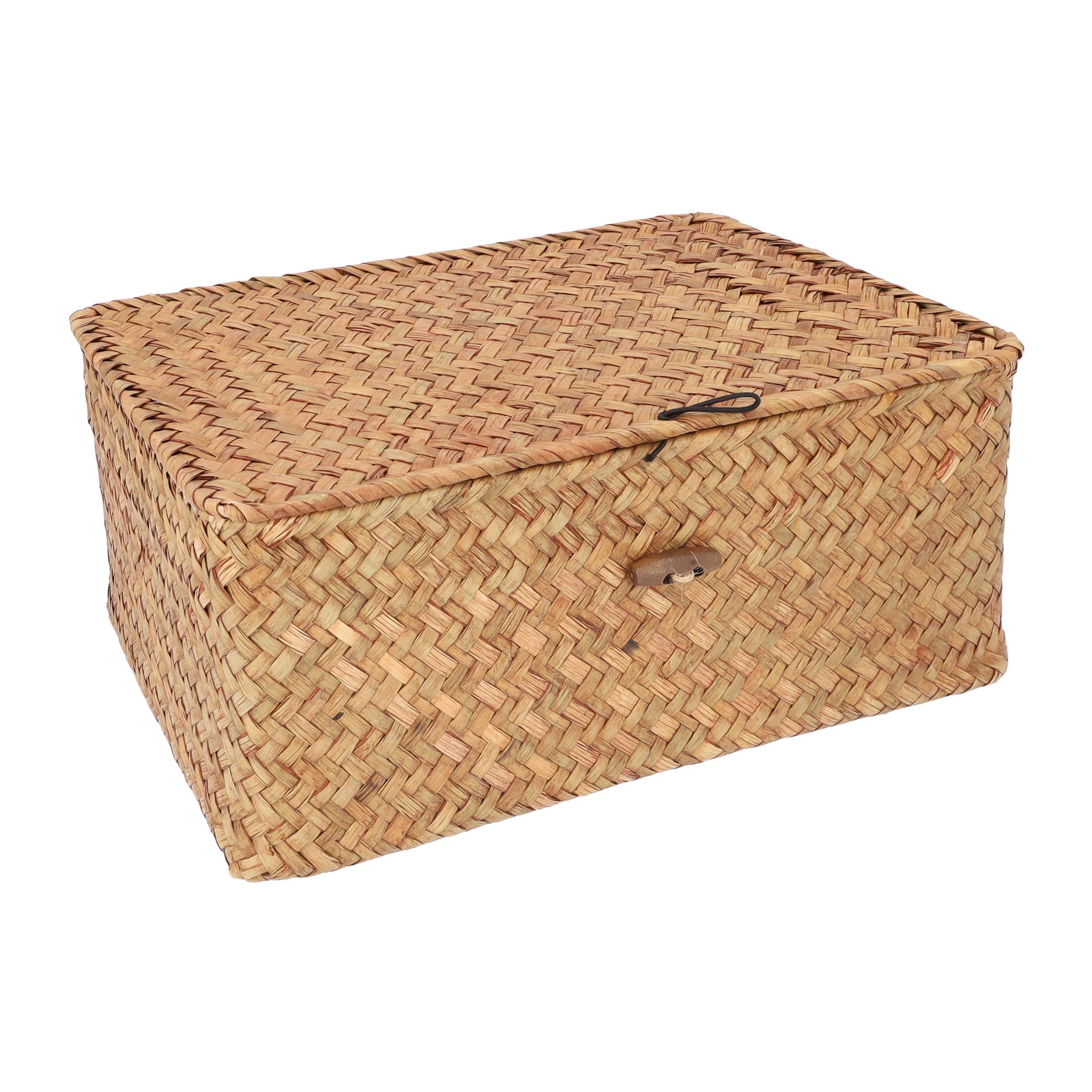 QUVIO Rotan Opbergmand – Bruine Natuurlijke Organizer voor elk Interieur