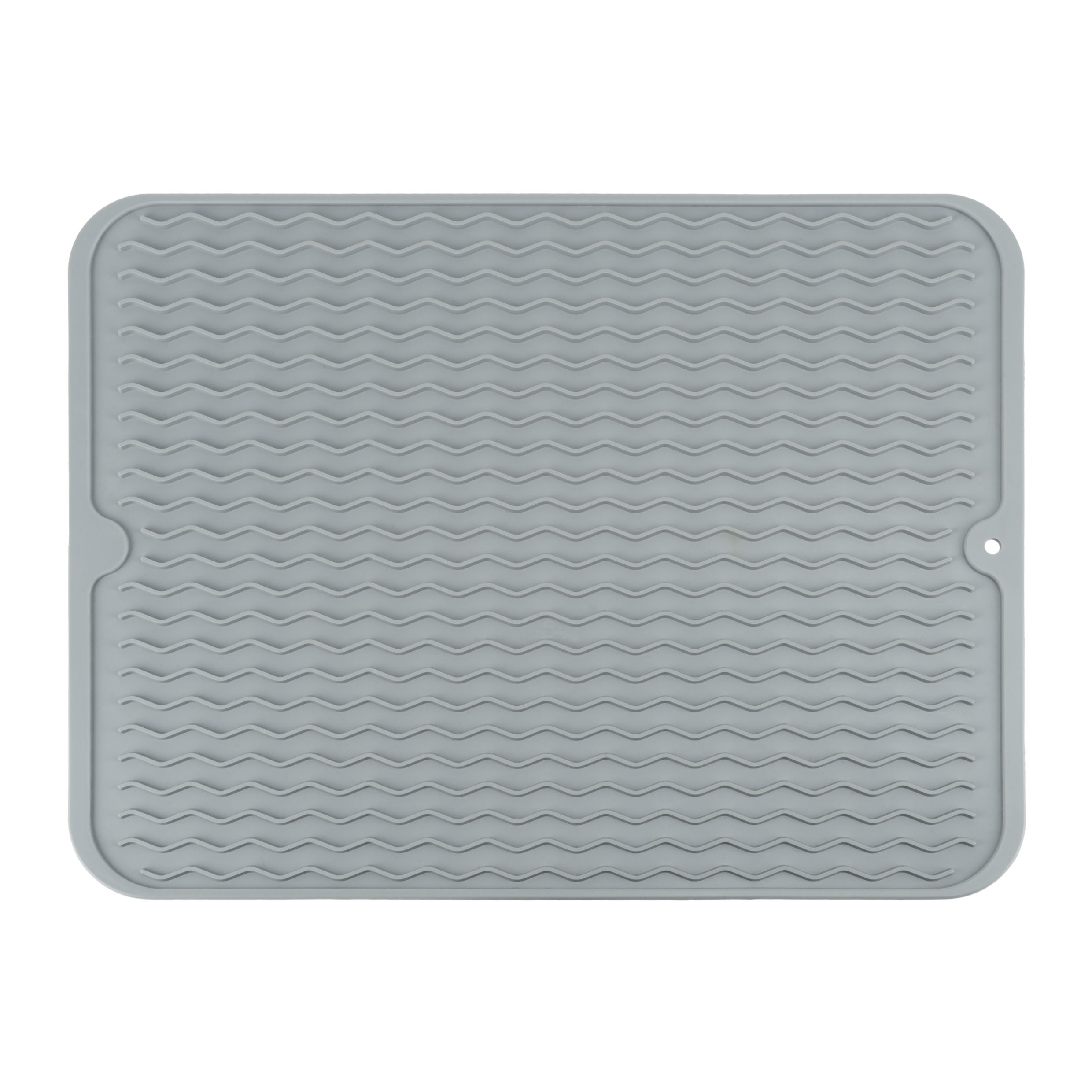 QUVIO siliconen afdruipmat grijs 40 × 30 cm – Praktisch & stijlvol