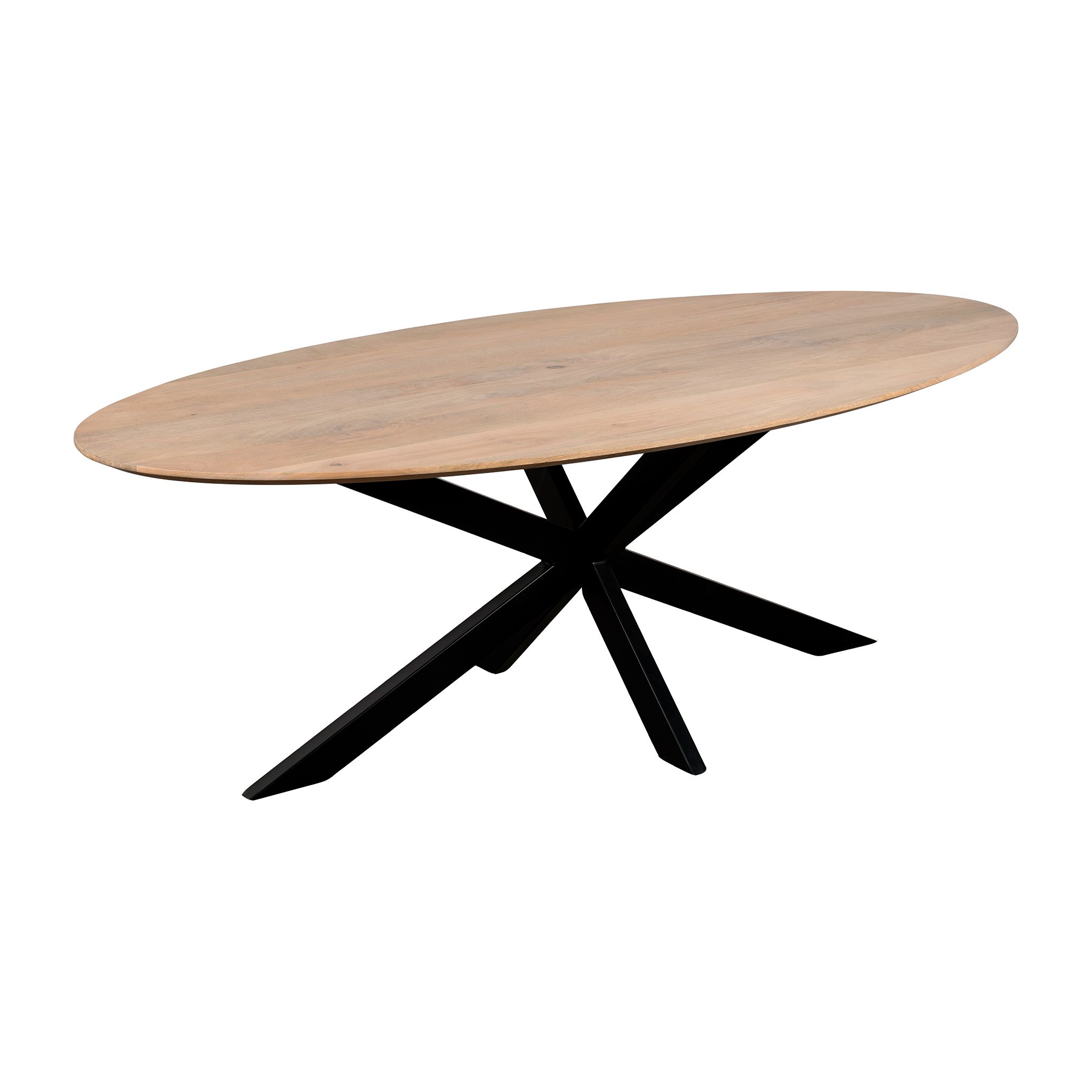 QUVIO Sofia Ovale Eettafel – Stijlvolle en Duurzame 180 × 90 cm