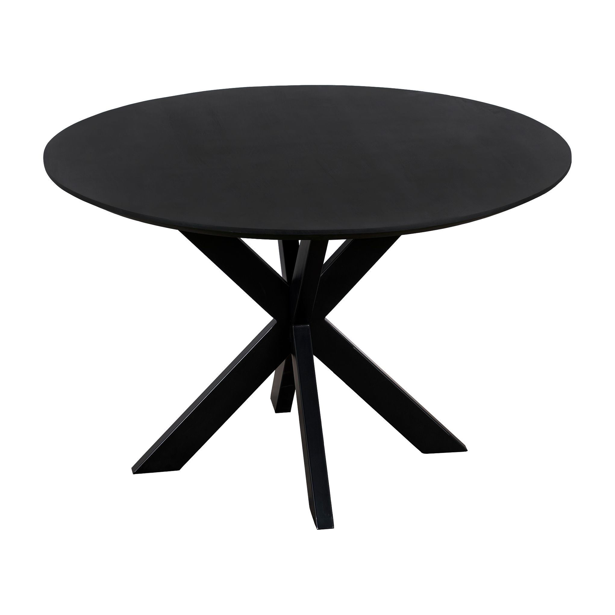 QUVIO Sofia ronde eettafel 130 cm – stijlvol, duurzaam en robuust zwart
