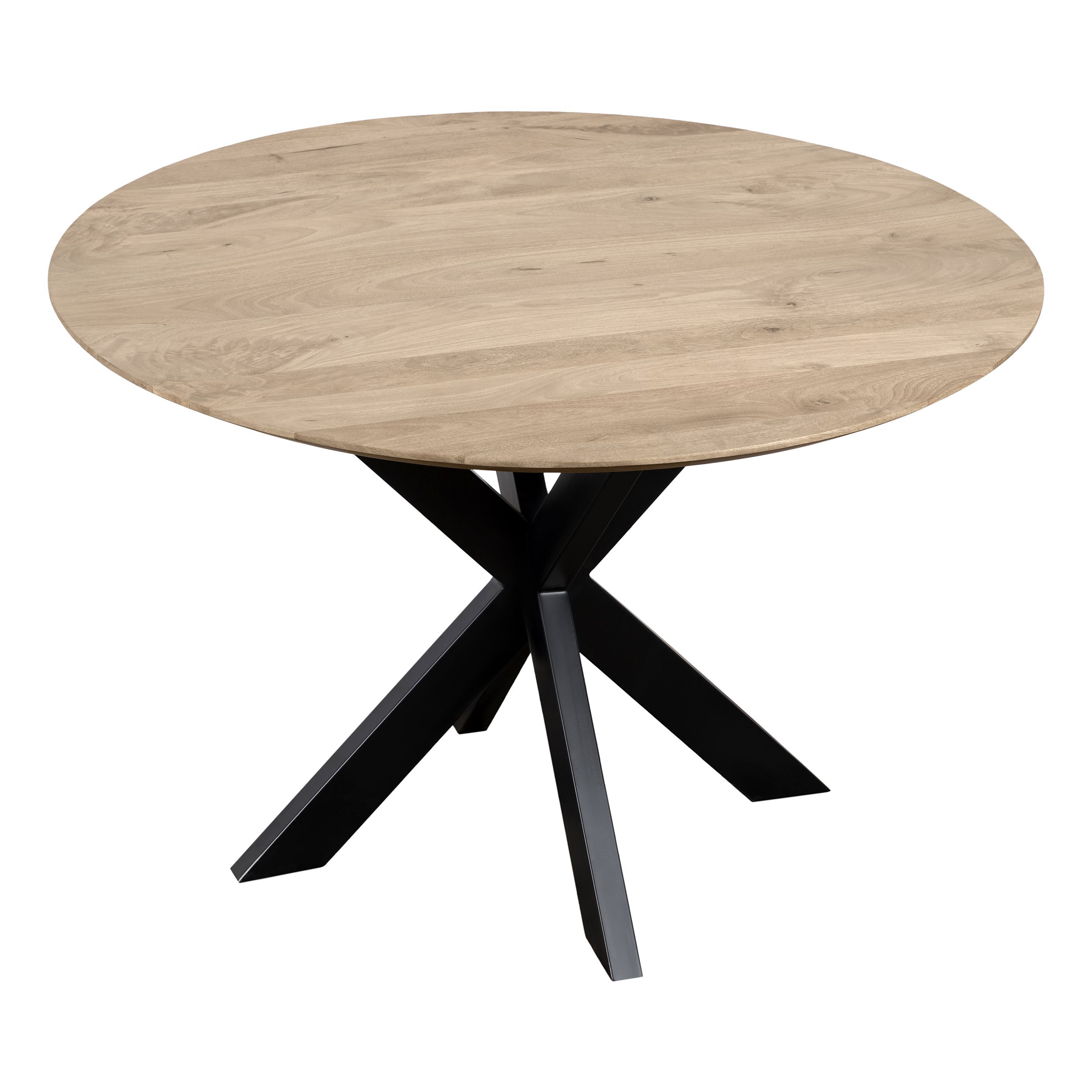 QUVIO Sofia ronde eettafel – 130 cm van FSC‑gecertificeerd mangohout