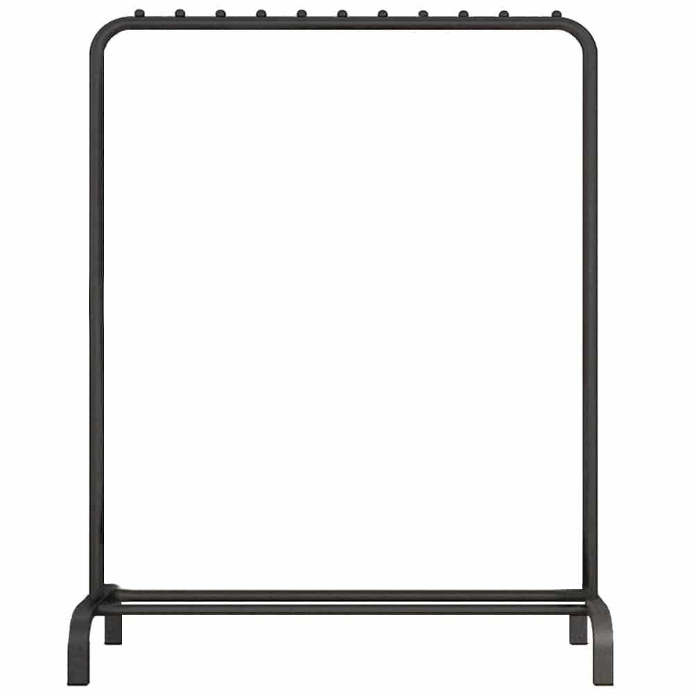 QUVIO Stijlvol Kledingrek met Schoenenopbergruimte – Zwart, 40 × 110 × 150 cm
