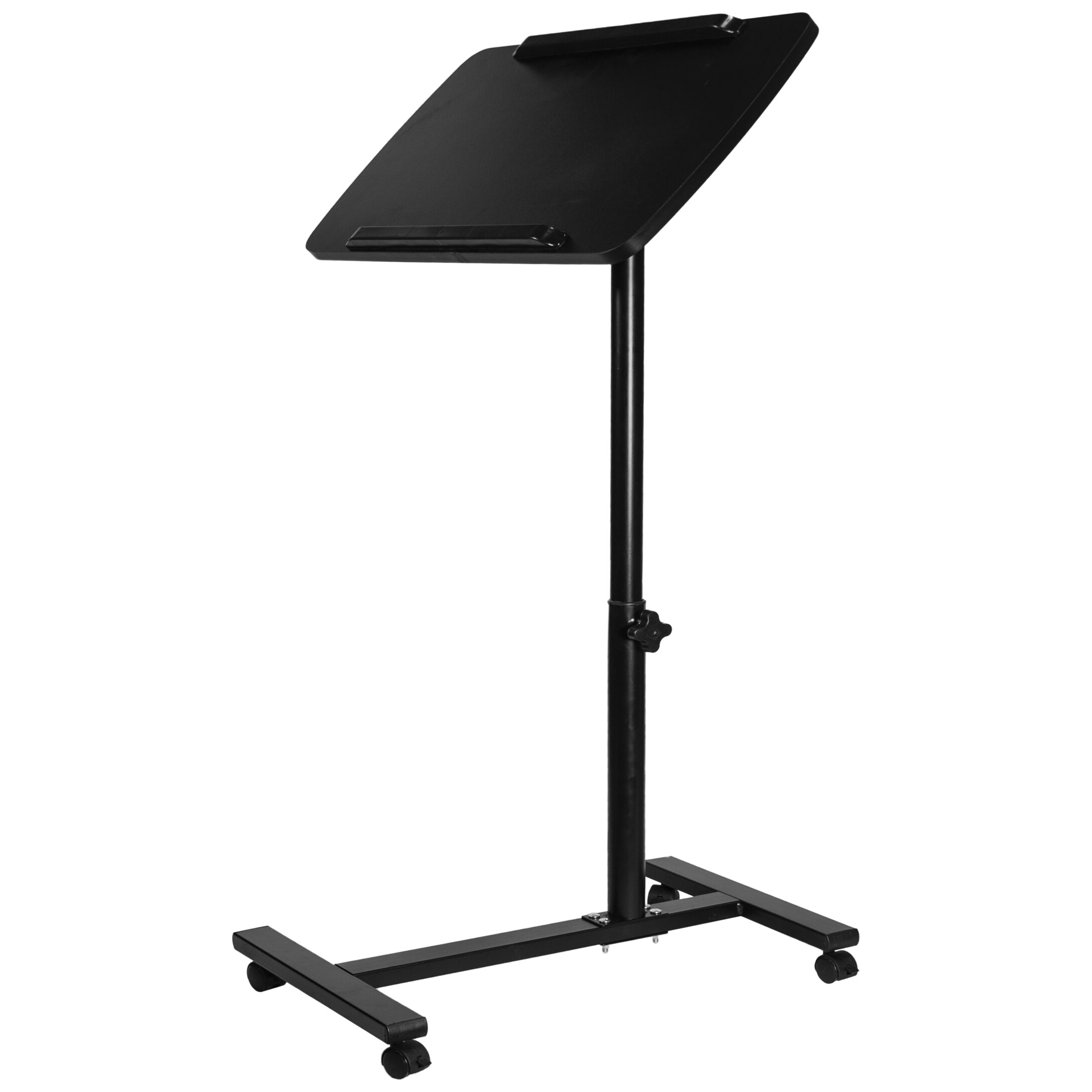QUVIO Verstelbare Bijzettafel Laptop – Verrijdbaar & Stijlvol voor Thuiswerk