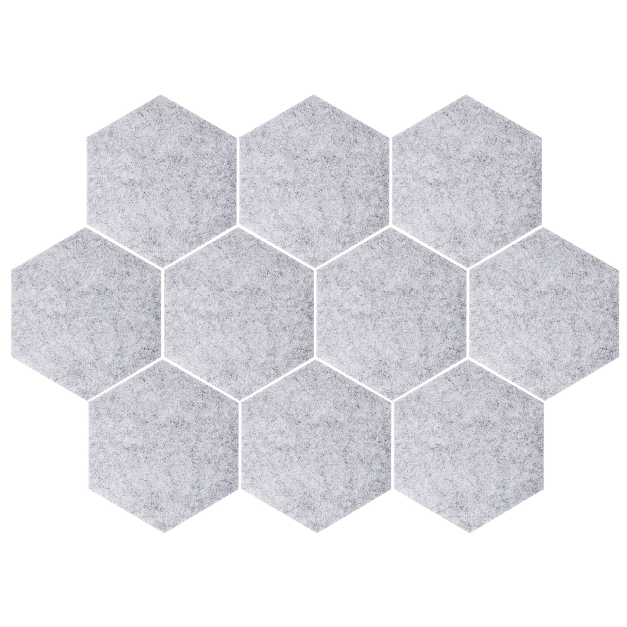Quvio Vilten Hexagon Memobord – Elegante Set van 10 voor elke muur
