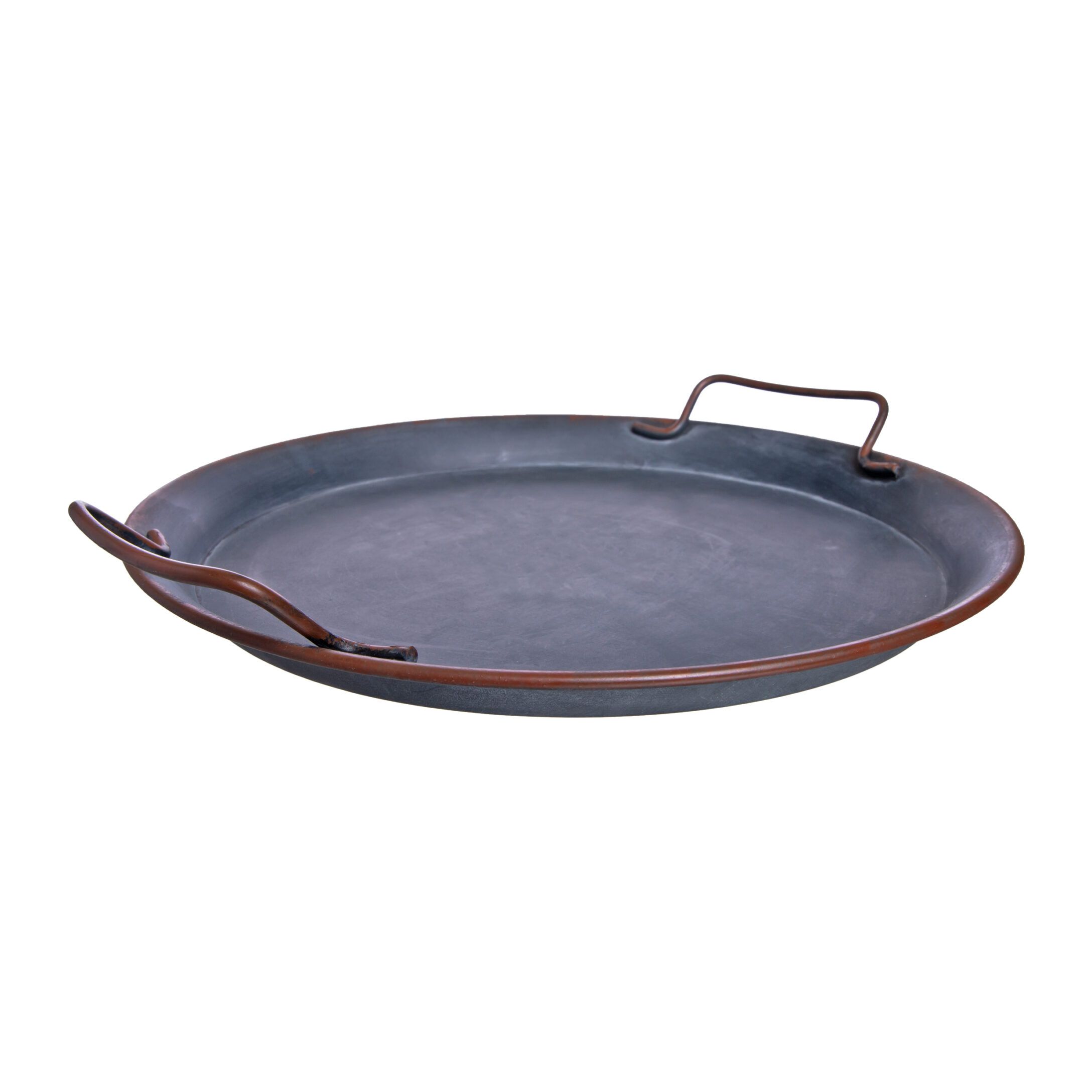 QUVIO Vintage Dienblad met Handvaten – Antraciet, 31 cm
