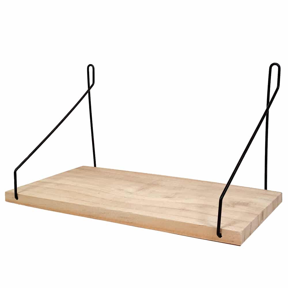 QUVIO Wandplank Hout & Staal – Compact, Stijlvol en Veelzijdig