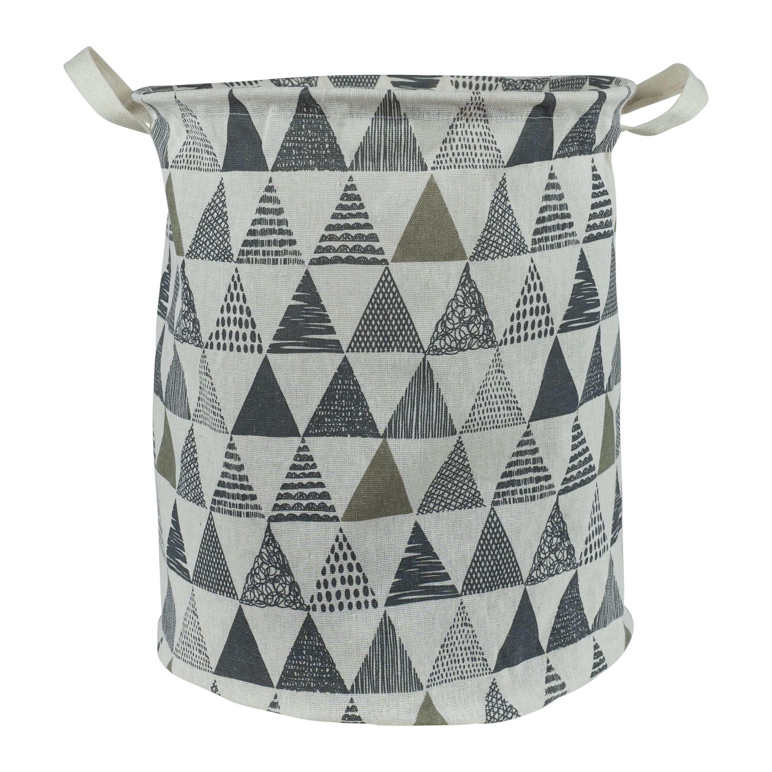 QUVIO Wasmand 36 L – Stijlvolle Opberg met Driehoeksdesign