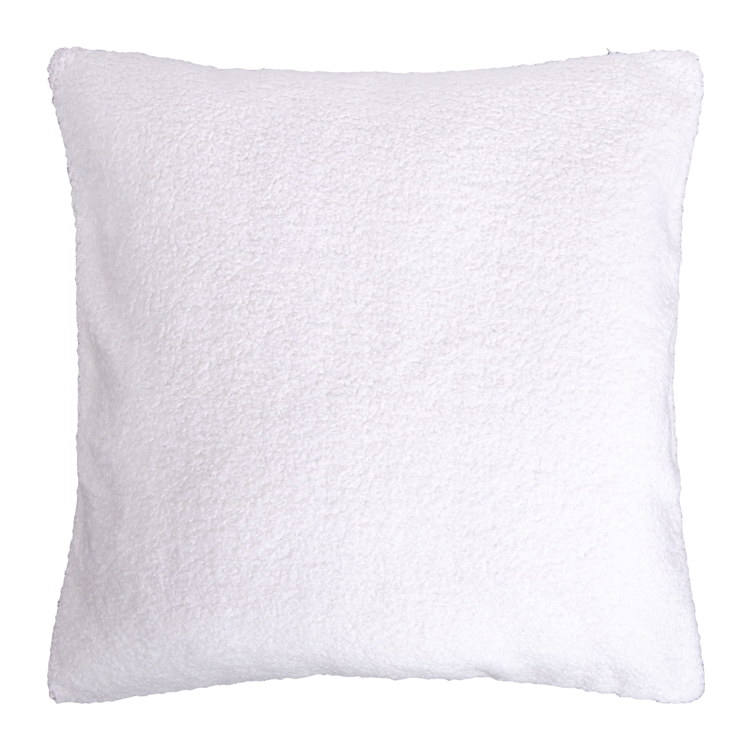 QUVIO witte sierkussenhoes 45×45 cm – zacht teddy, zonder vulling