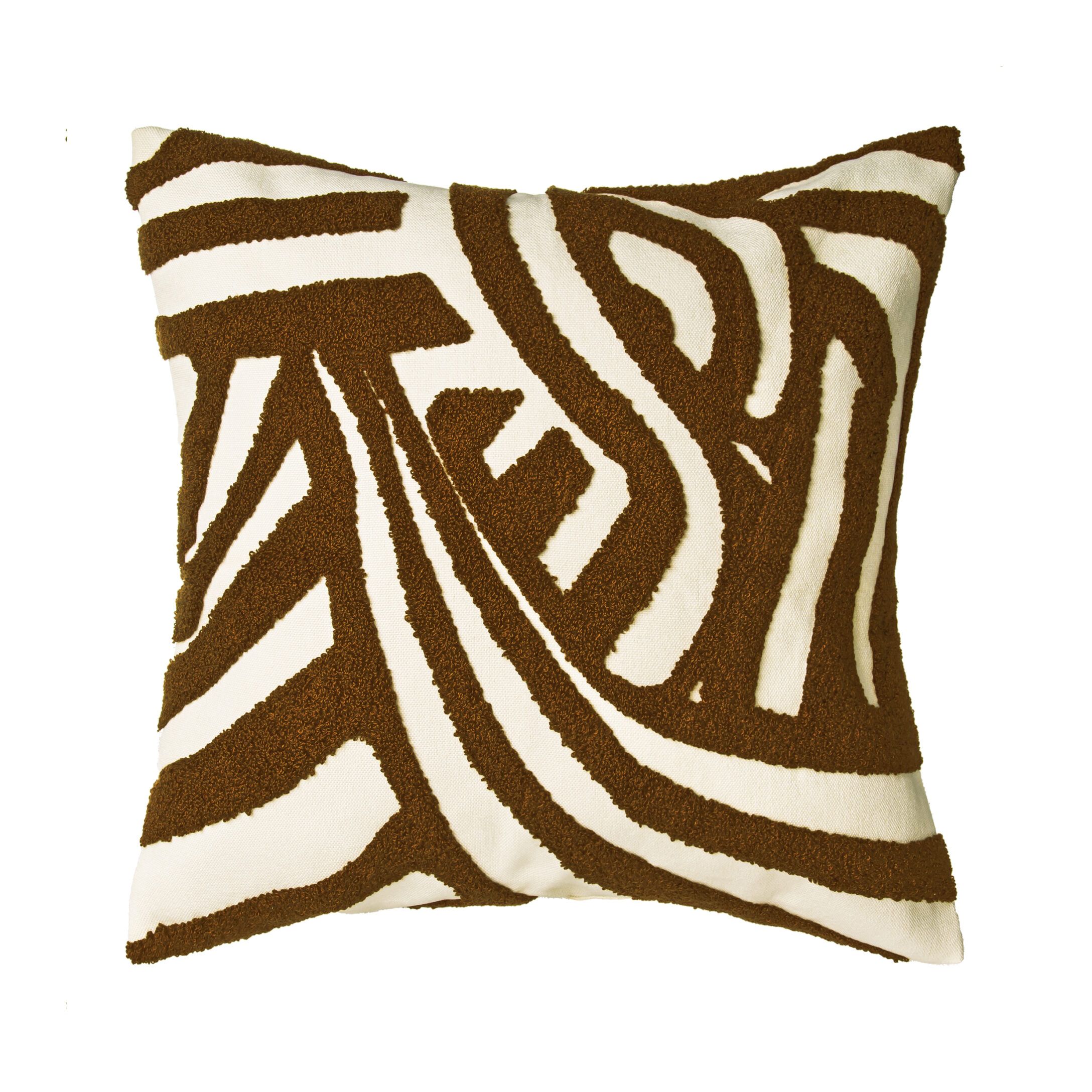 QUVIO Zebra kussenhoes – modern bruin‑wit design 45×45 cm